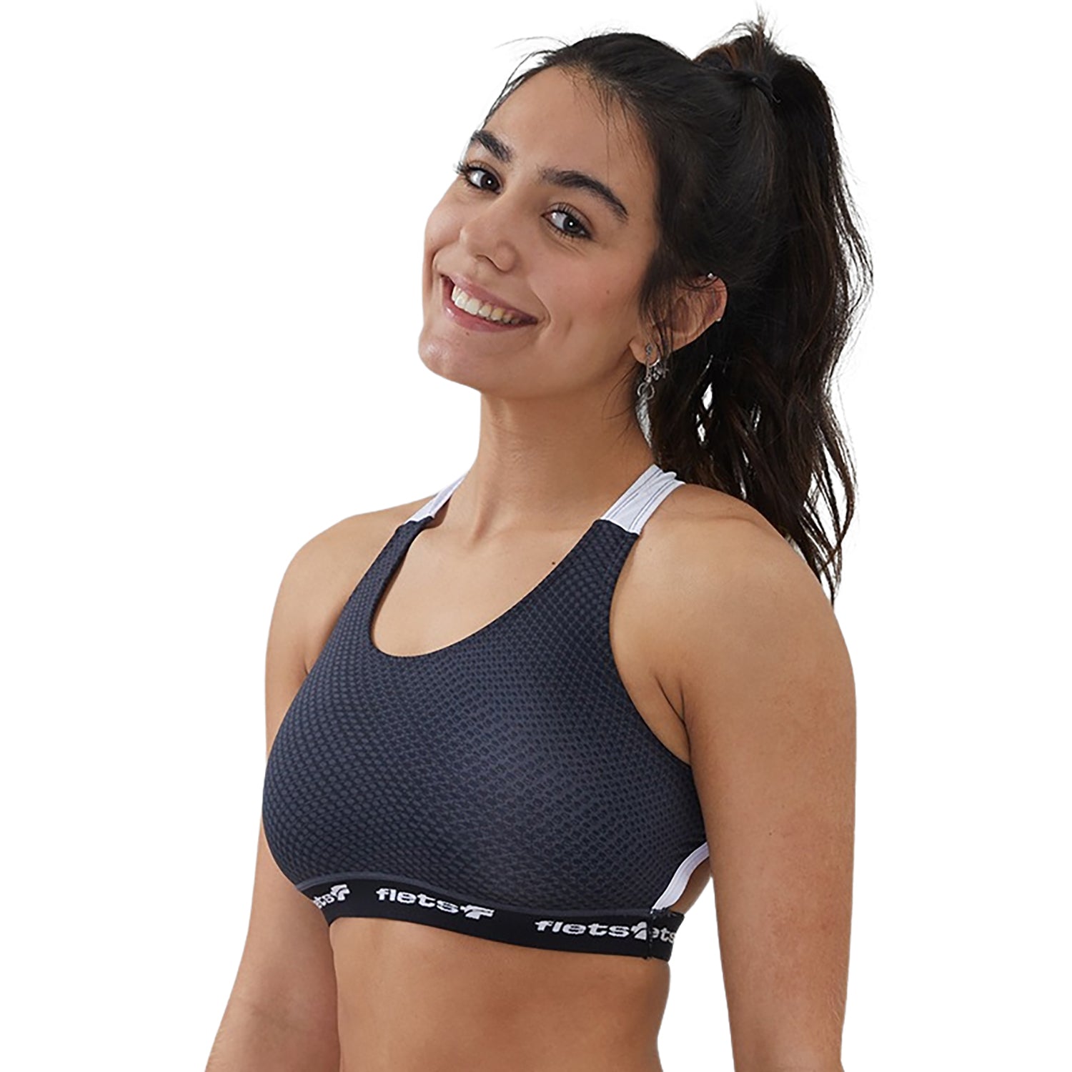 Top Costa Nadador Cós Elástico - FFE c/detalhe BRANCO l Fem Top costa nadador cós elástico Feminino Compressão Parte de Cima Flets