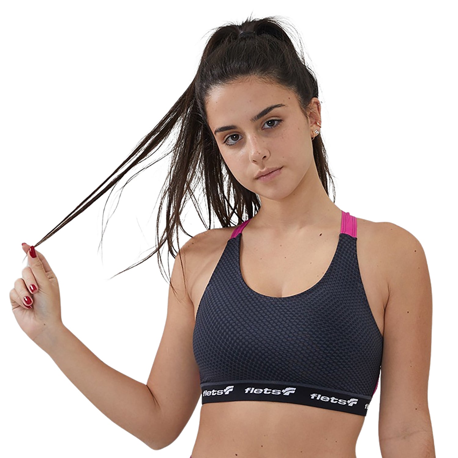 Top Costa Nadador Cós Elástico - FFE c/detalhe ROSA l Fem Top costa nadador cós elástico Feminino Compressão Parte de Cima Flets