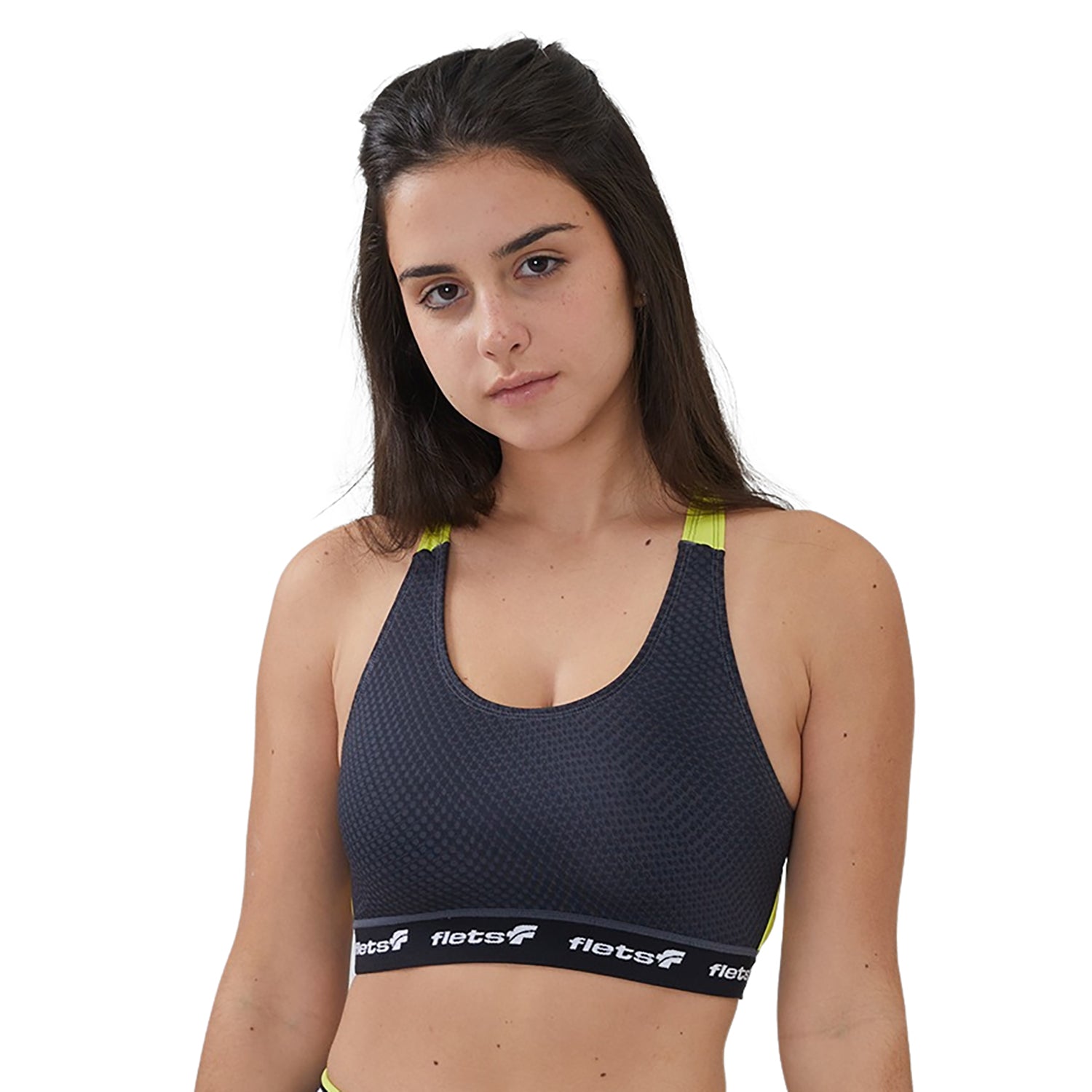 Top Costa Nadador Cós Elástico - FFE c/detalhe VERDE l Fem Roupas de banho Flets