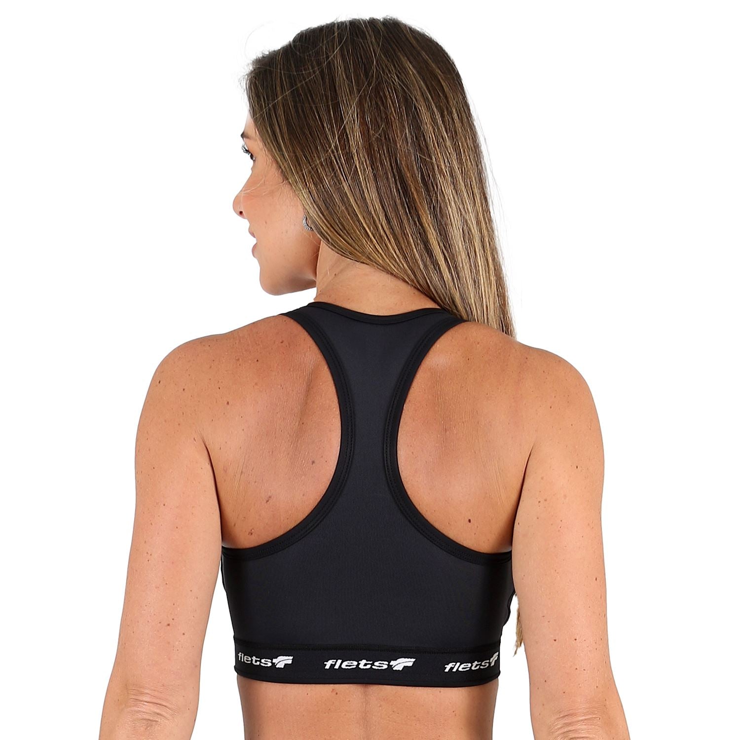 Top Costa Nadador l Cos Elástico ALLBLACK Top costa nadador Feminino Compressão Parte de Cima FLETS