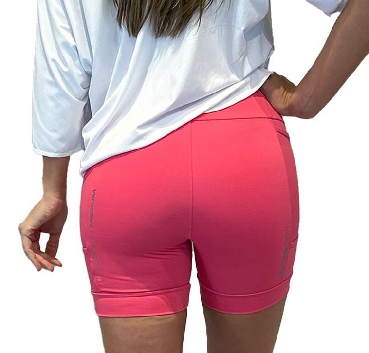 Bermuda 4 Pockets MEDIUM Feminina Rosa Bermuda Corrida Feminina Compressão Parte de Baixo FLETS 