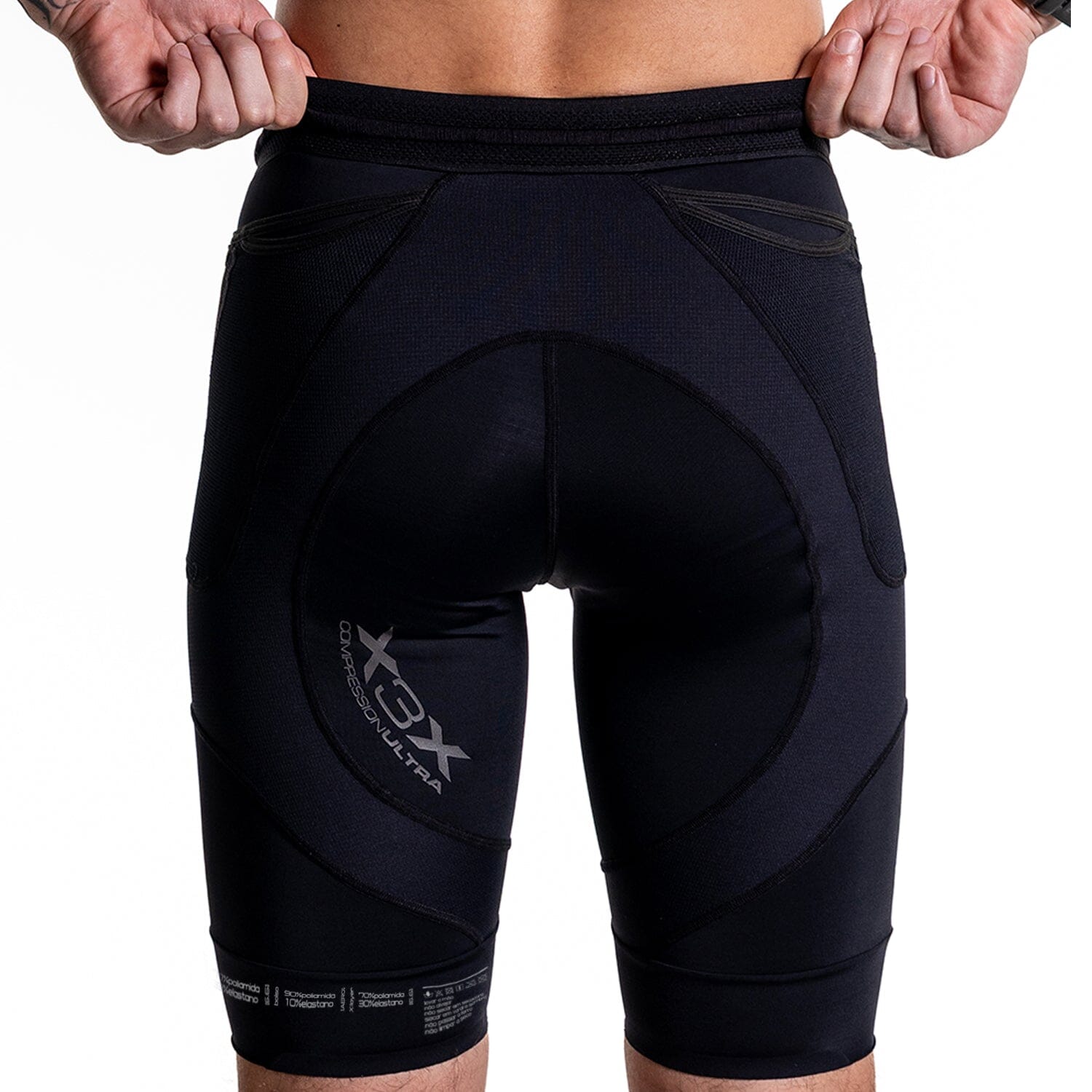 Bermuda Corrida X3X Compression Ultra V2 Bermuda Corrida Masculina Compressão Parte de Baixo FLETS 
