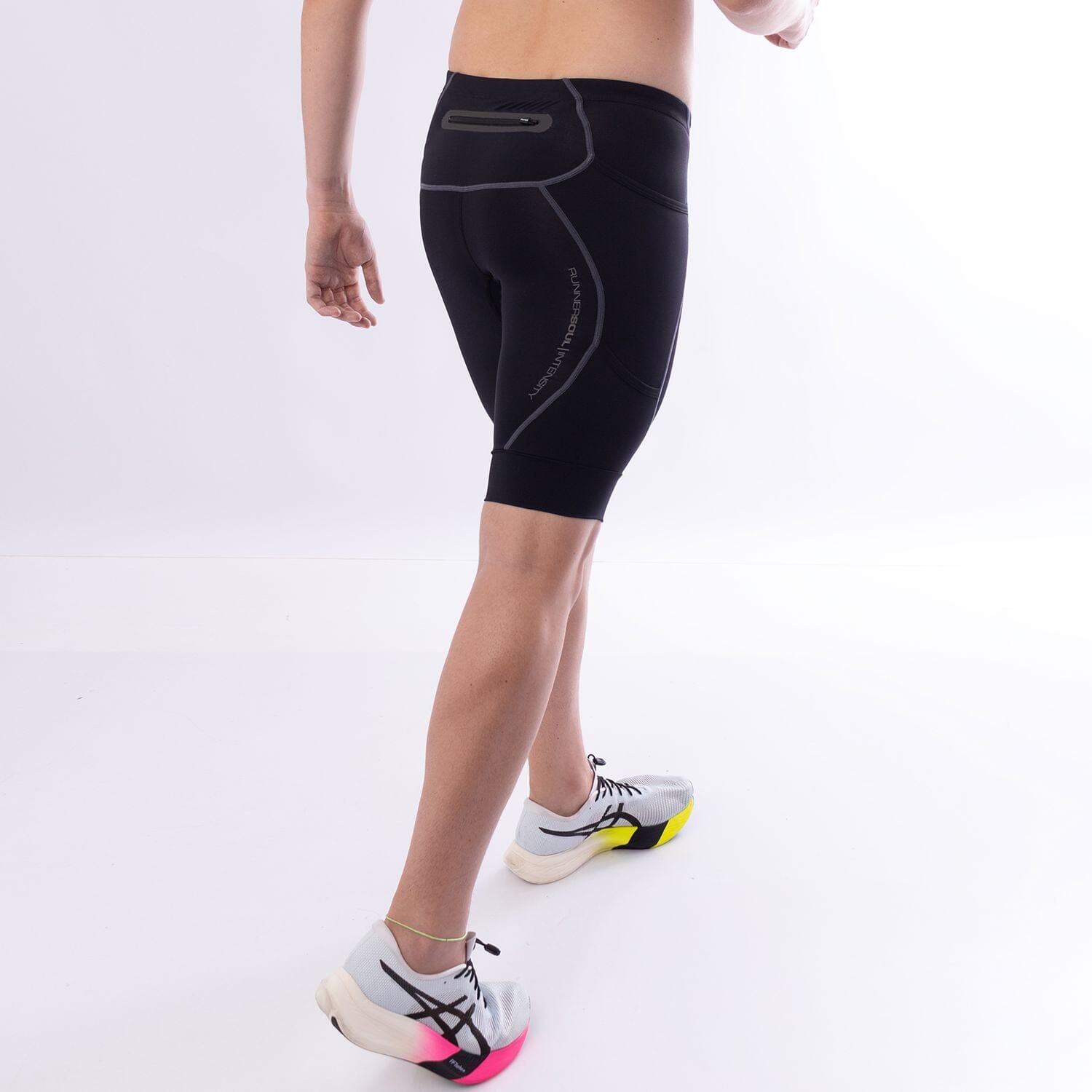 Bermuda Runner Soul INTENSITY | 5 Bolsos Bermuda Corrida Masculina Compressão Parte de Baixo FLETS 