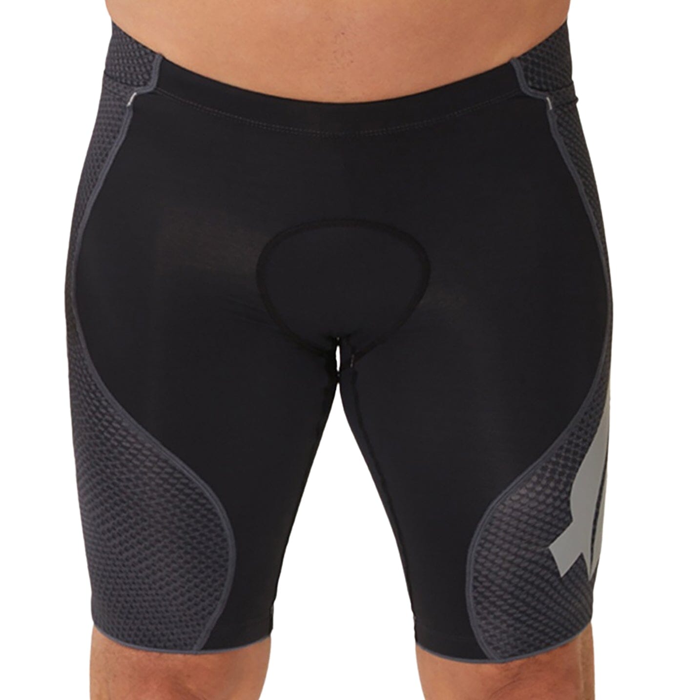 Bermuda Triathlon Masc l Preta FFE e logo F estanho Bermuda Triathlon Masculina Compressão Parte de Baixo Flets 