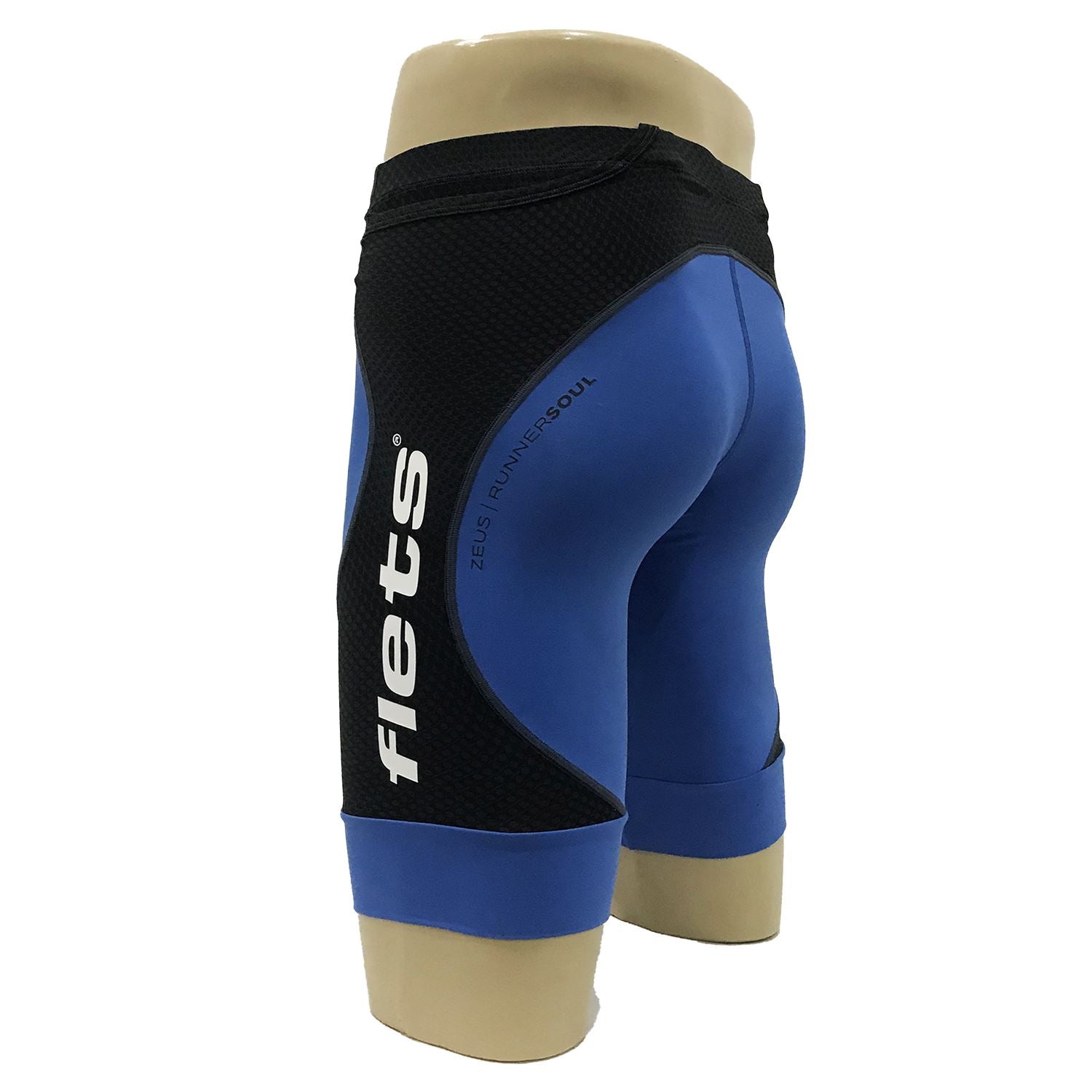 Bermuda Zeus Runner Soul Azul c/ FFE Masculina Bermuda Corrida Masculina Compressão Parte de Baixo FLETS 