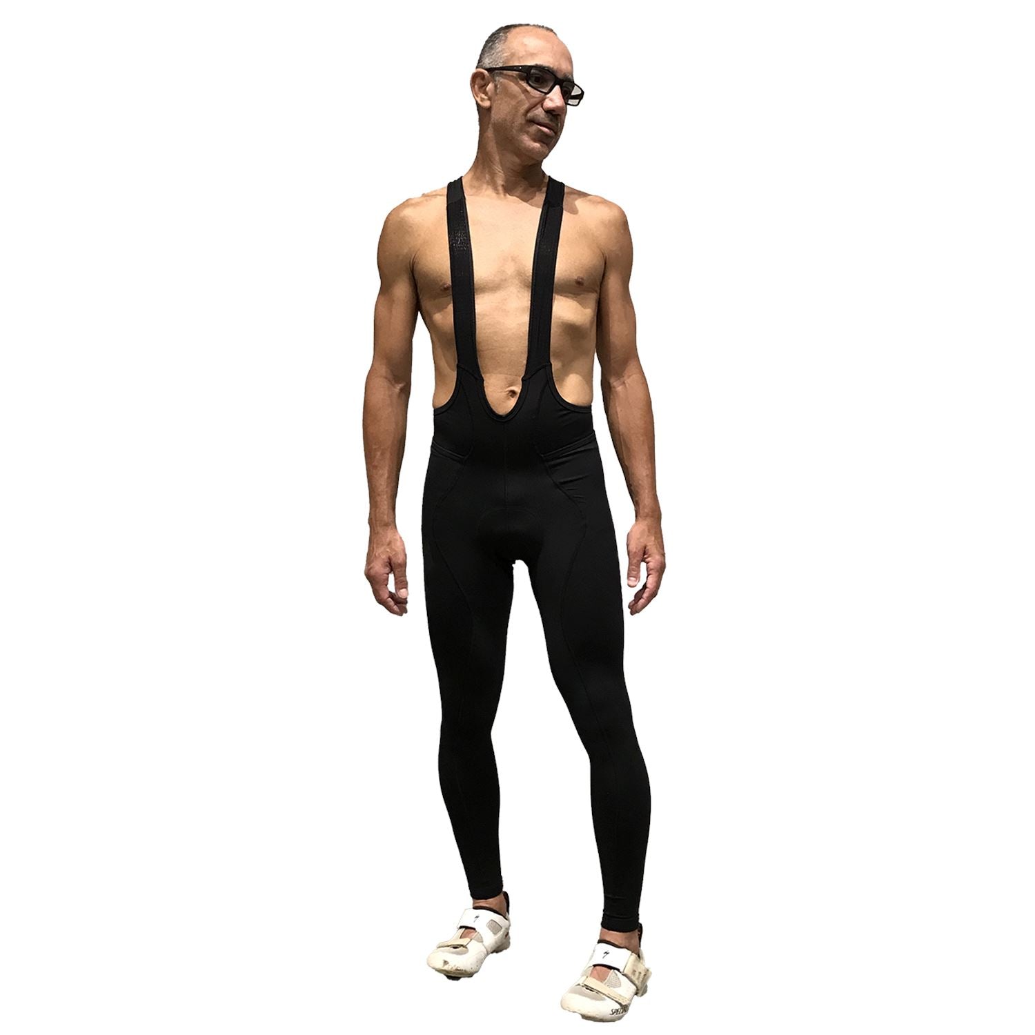 Calça Bretelle NOVA CYCLETECH - ALL BLACK I Masc Calça Bretelle Ciclismo Masculina Compressão Corpo Inteiro FLETS 
