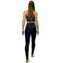 Calça NOVA CYCLETECH Preta/ESTANHO | Feminina Calça Ciclismo Feminina Compressão Parte de Baixo FLETS 