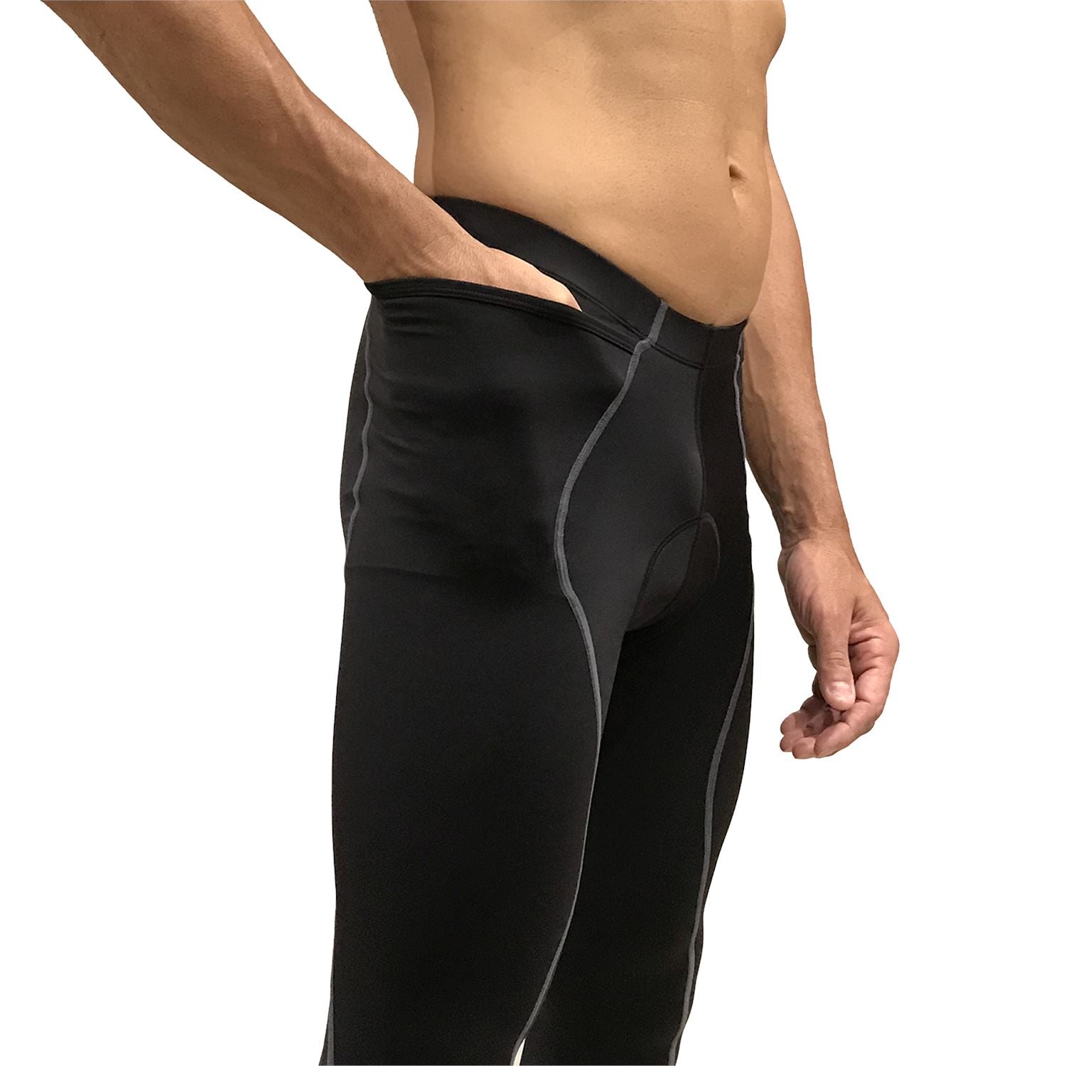 Calça NOVA CYCLETECH - Preto c/ ESTANHO l Masc Calça Ciclismo Masculina Compressão Parte de Baixo FLETS 