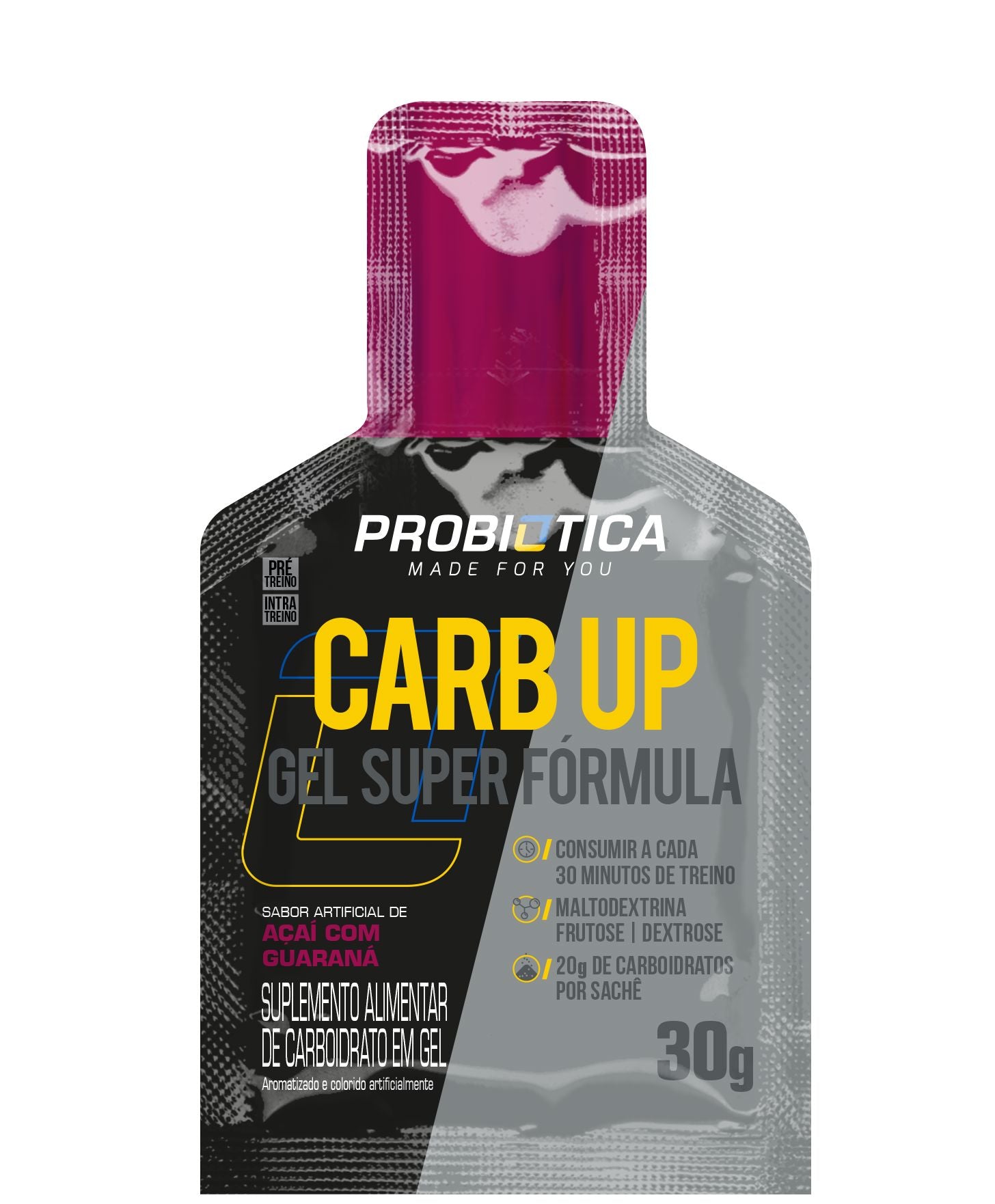 Carb Up Gel Super Fórmula Carb Up Gel Probiótica AÇAÍ COM GUARANÁ 