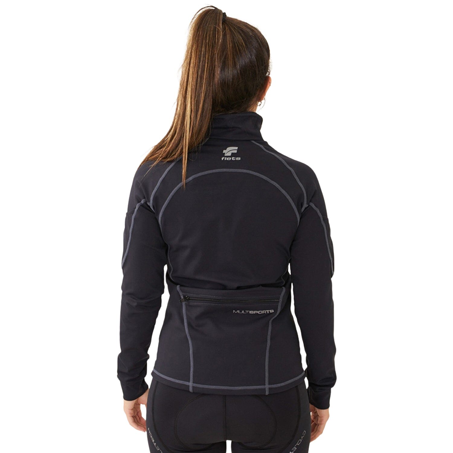 Jaqueta Climmotech Fem l Preta Jaqueta Multisport Feminina Parte de Cima Flets 