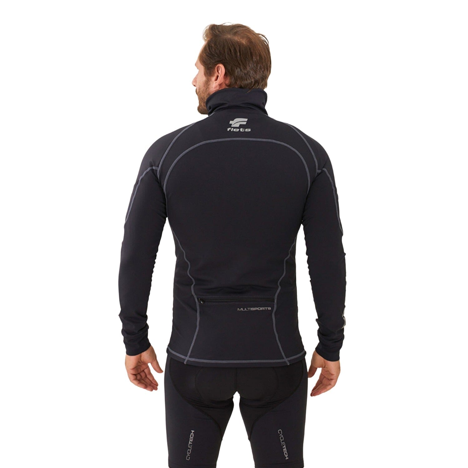 Jaqueta Climmotech Masc l Preta Jaqueta Multisport Masculina Parte de Cima Flets 