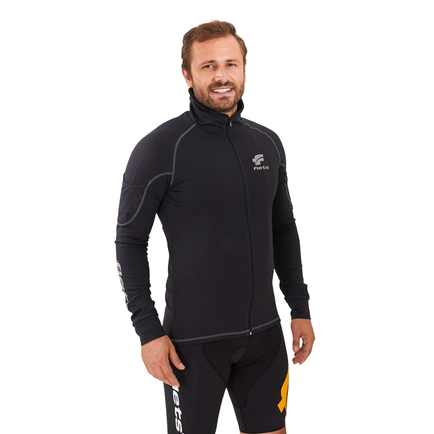 Jaqueta Climmotech Masc l Preta Jaqueta Multisport Masculina Parte de Cima Flets 