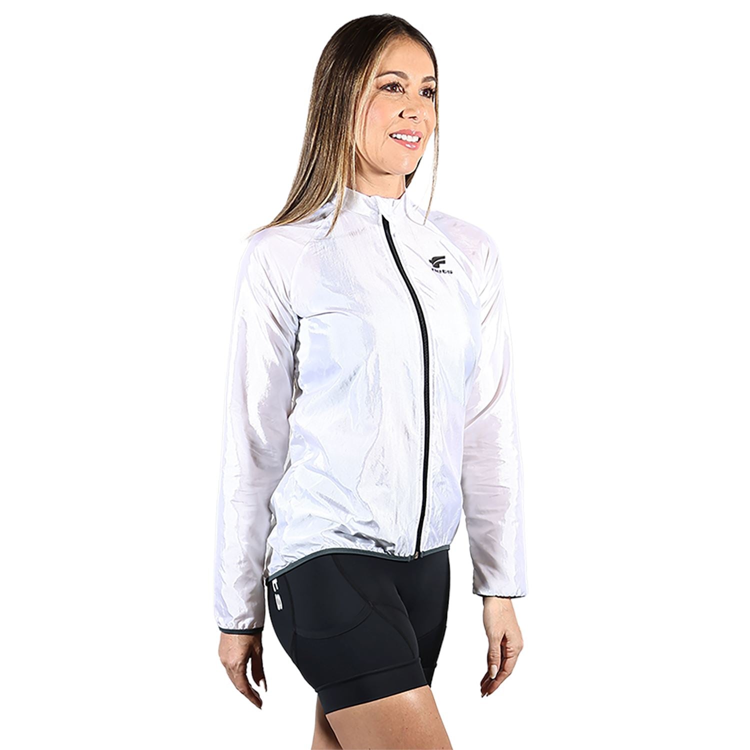 Jaqueta Corta Vento Feminina Branca Jaqueta Multisport Feminina Parte de Cima FLETS 