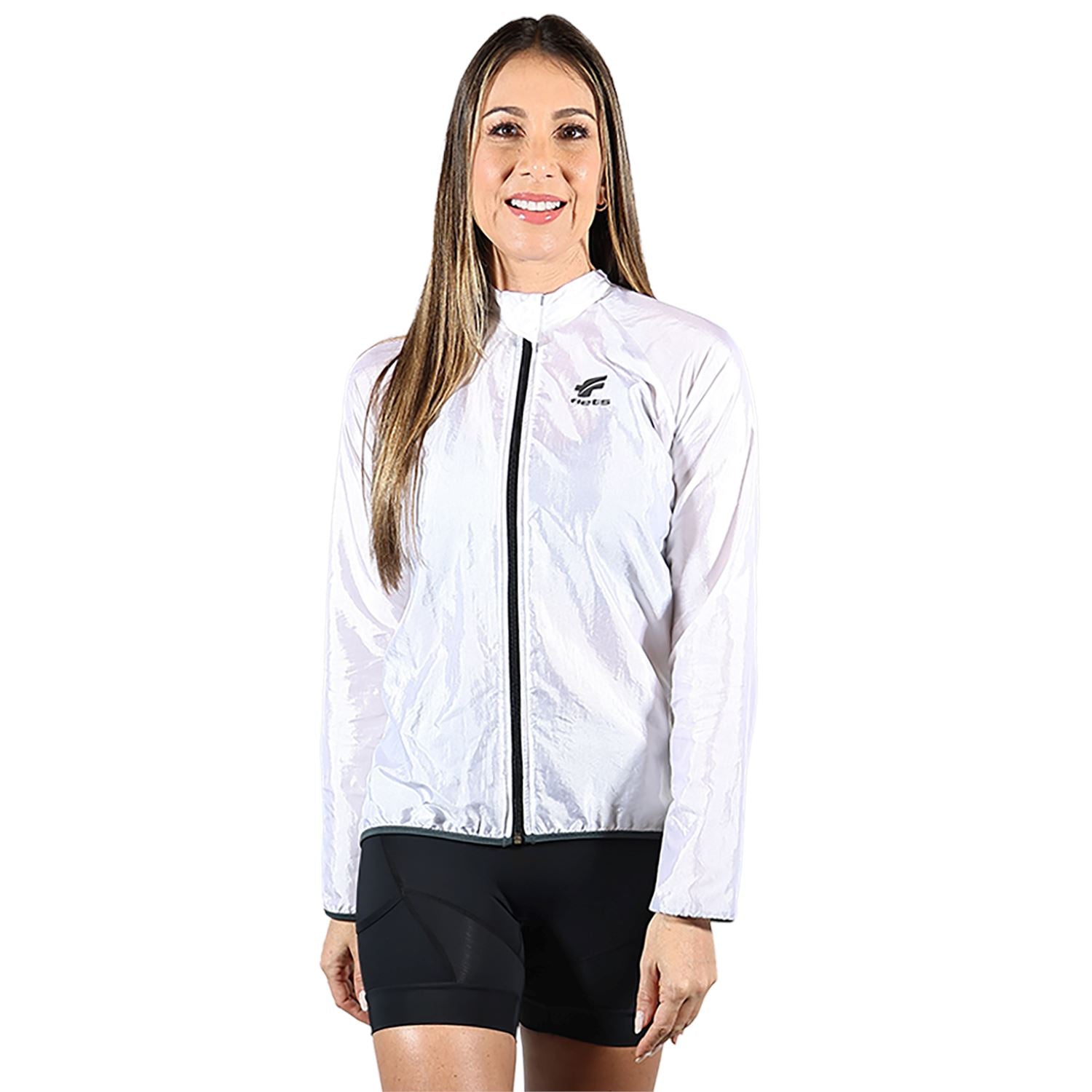 Jaqueta Corta Vento Feminina Branca Jaqueta Multisport Feminina Parte de Cima FLETS 