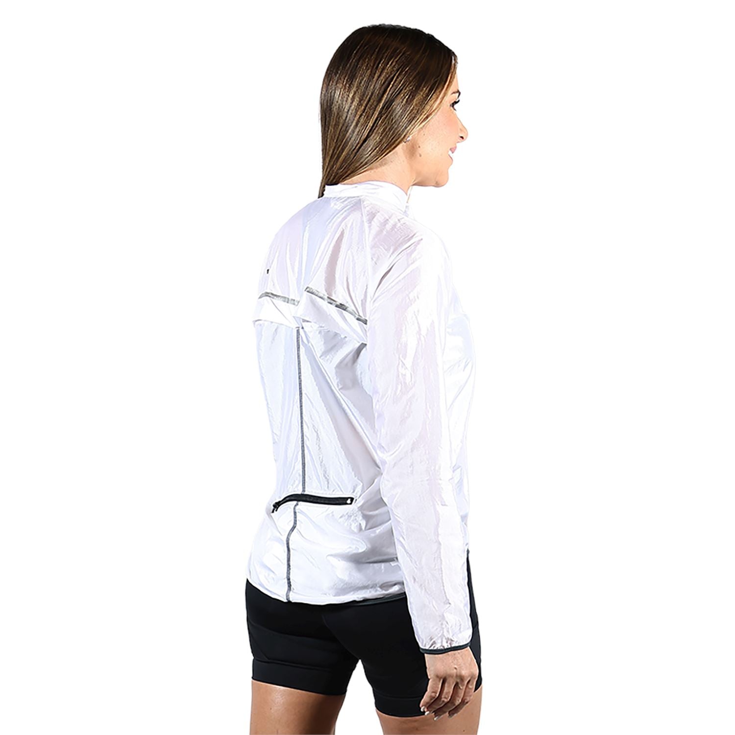 Jaqueta Corta Vento Feminina Branca Jaqueta Multisport Feminina Parte de Cima FLETS 