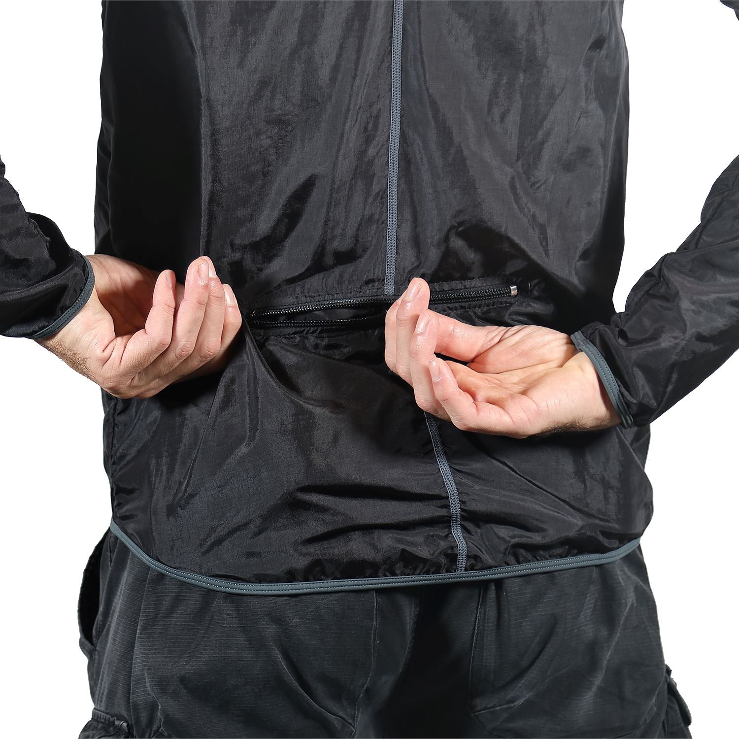Jaqueta Corta Vento Masculina Preta Jaqueta Multisport Masculina Parte de Cima FLETS 
