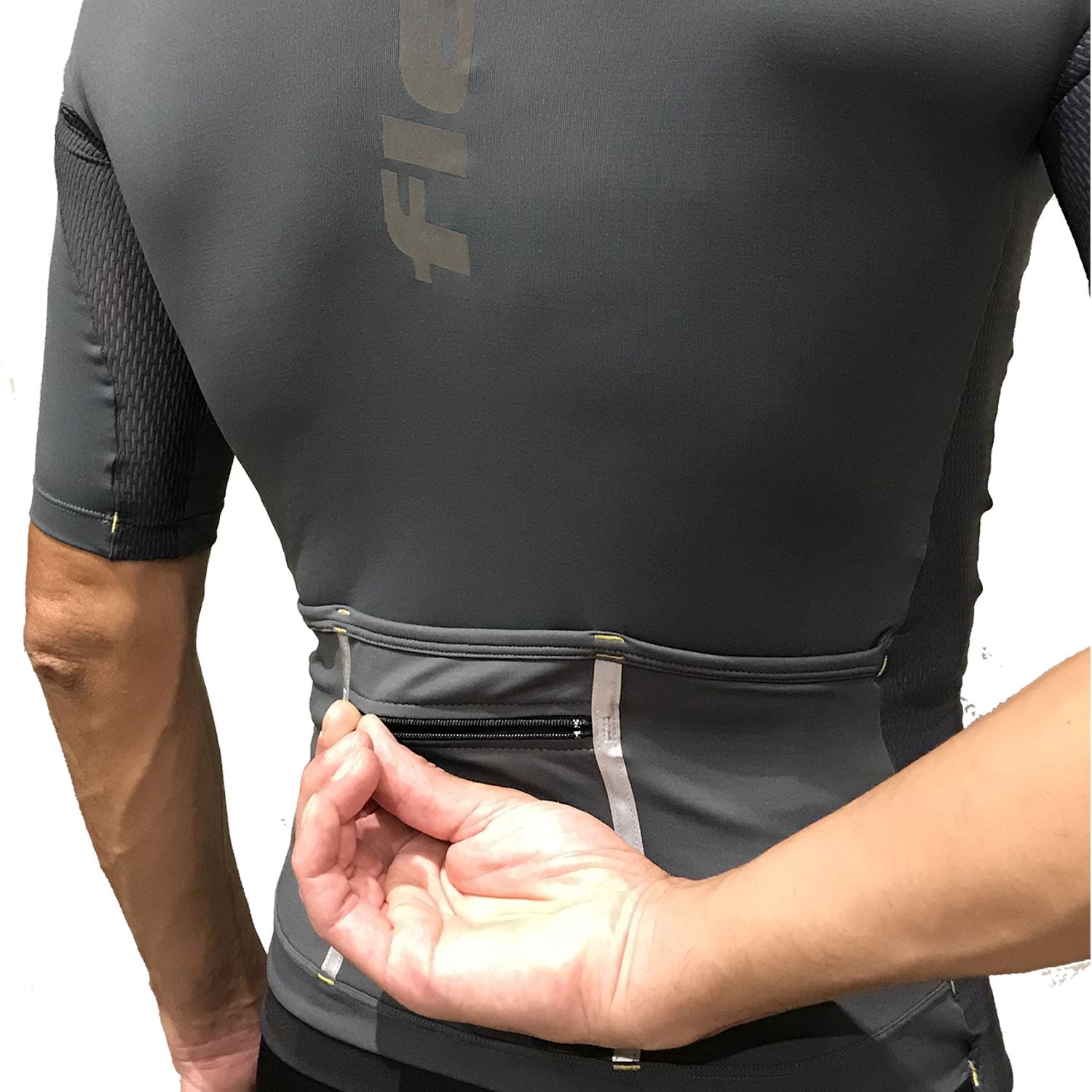 Jersey Manga Curta NOVA CYCLETECH | Estanho Camisa Ciclismo Masculina Parte de Cima FLETS 