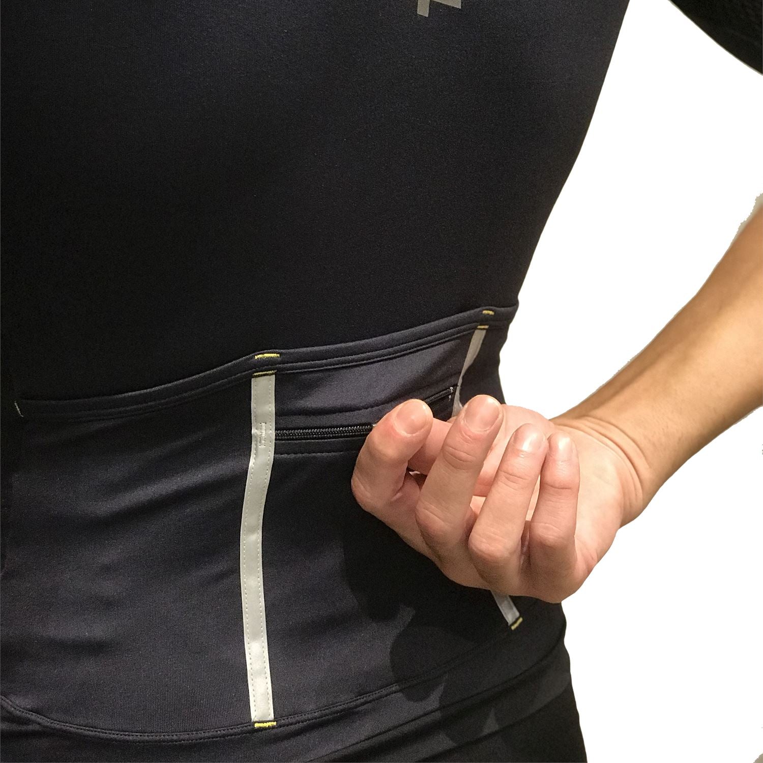 Jersey Manga Curta NOVA CYCLETECH | Preto Camisa Ciclismo Masculina Parte de Cima FLETS 