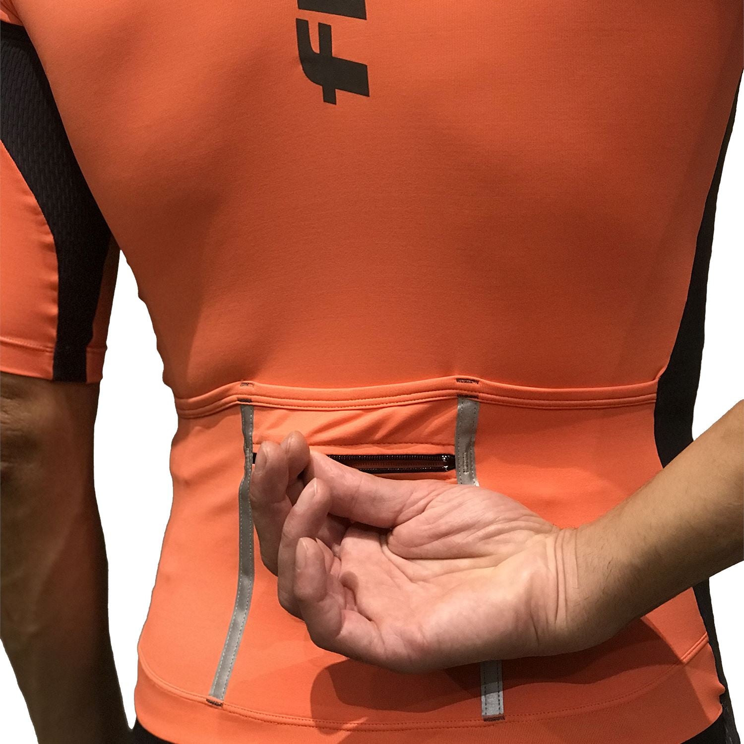 Jersey Manga Curta NOVA CYCLETECH | Salmão Camisa Ciclismo Masculina Parte de Cima FLETS 