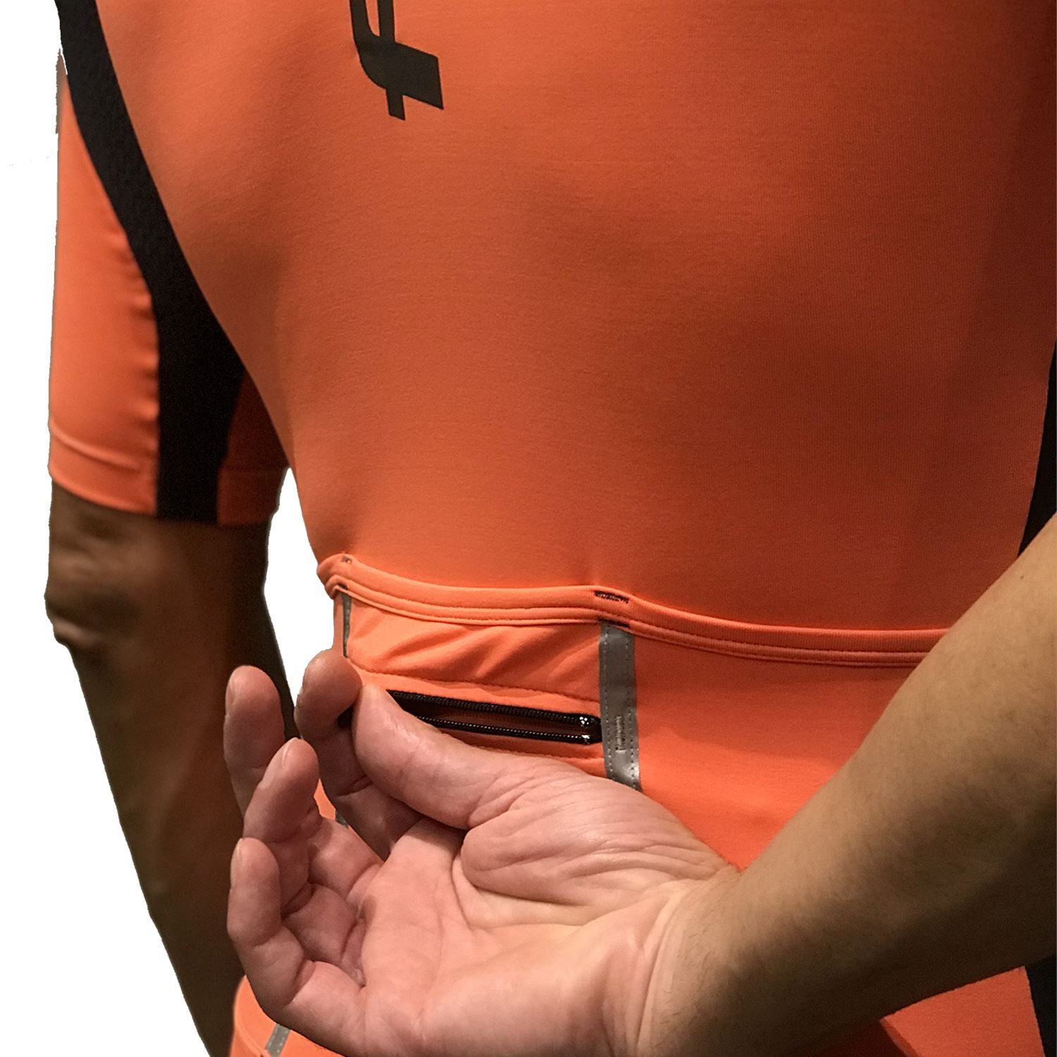Jersey Manga Curta NOVA CYCLETECH | Salmão Camisa Ciclismo Masculina Parte de Cima FLETS 