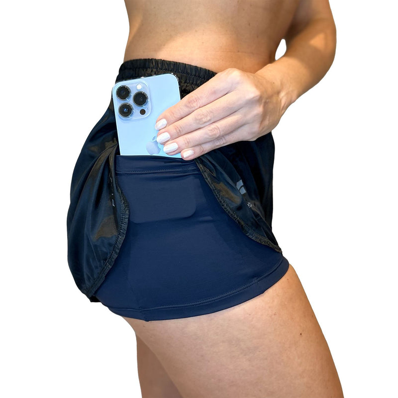 Shorts Feminino FLY | Runner Soul com Bermuda Interna Shorts Crossfit/Run FLETS 