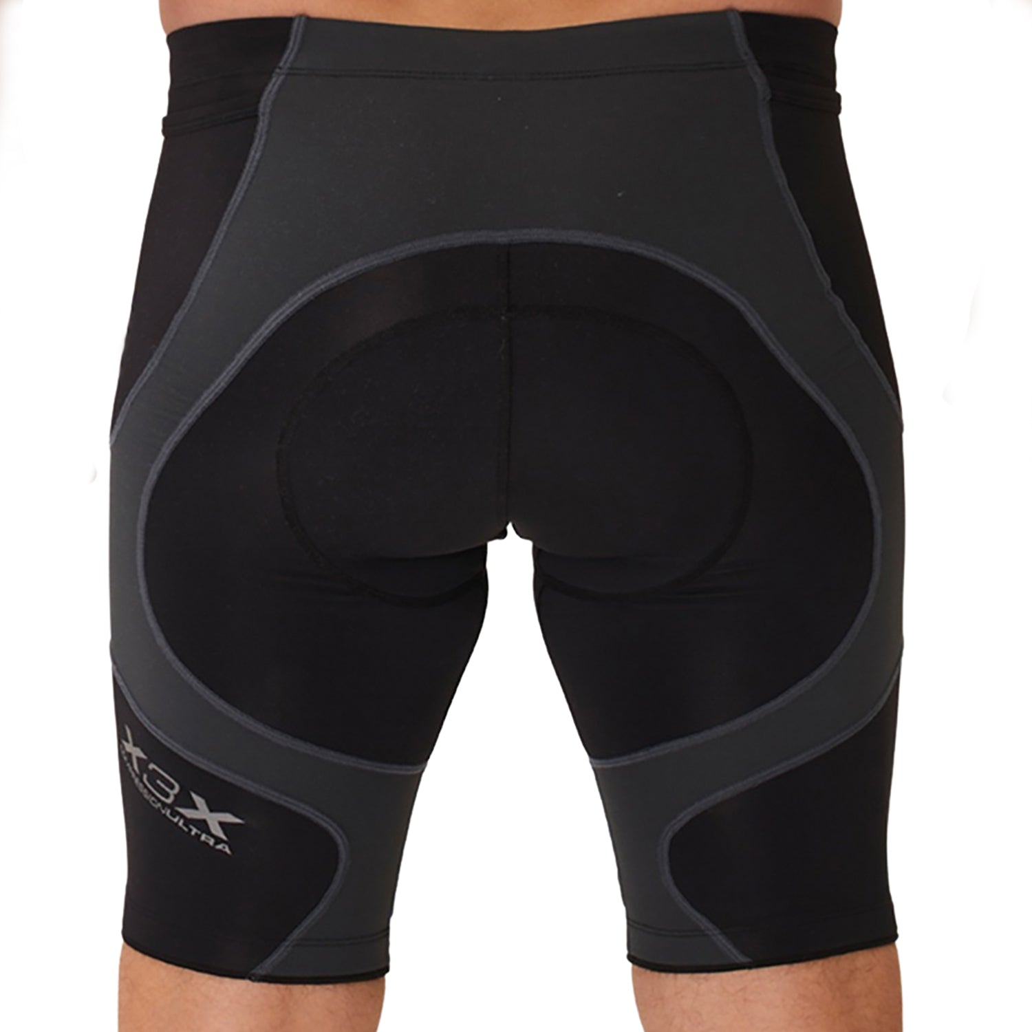 Bermuda Ciclismo X3X COMPRESSION ULTRA - Preto e Estanho Bermuda Ciclismo Masculina Compressão Parte de Baixo Flets 