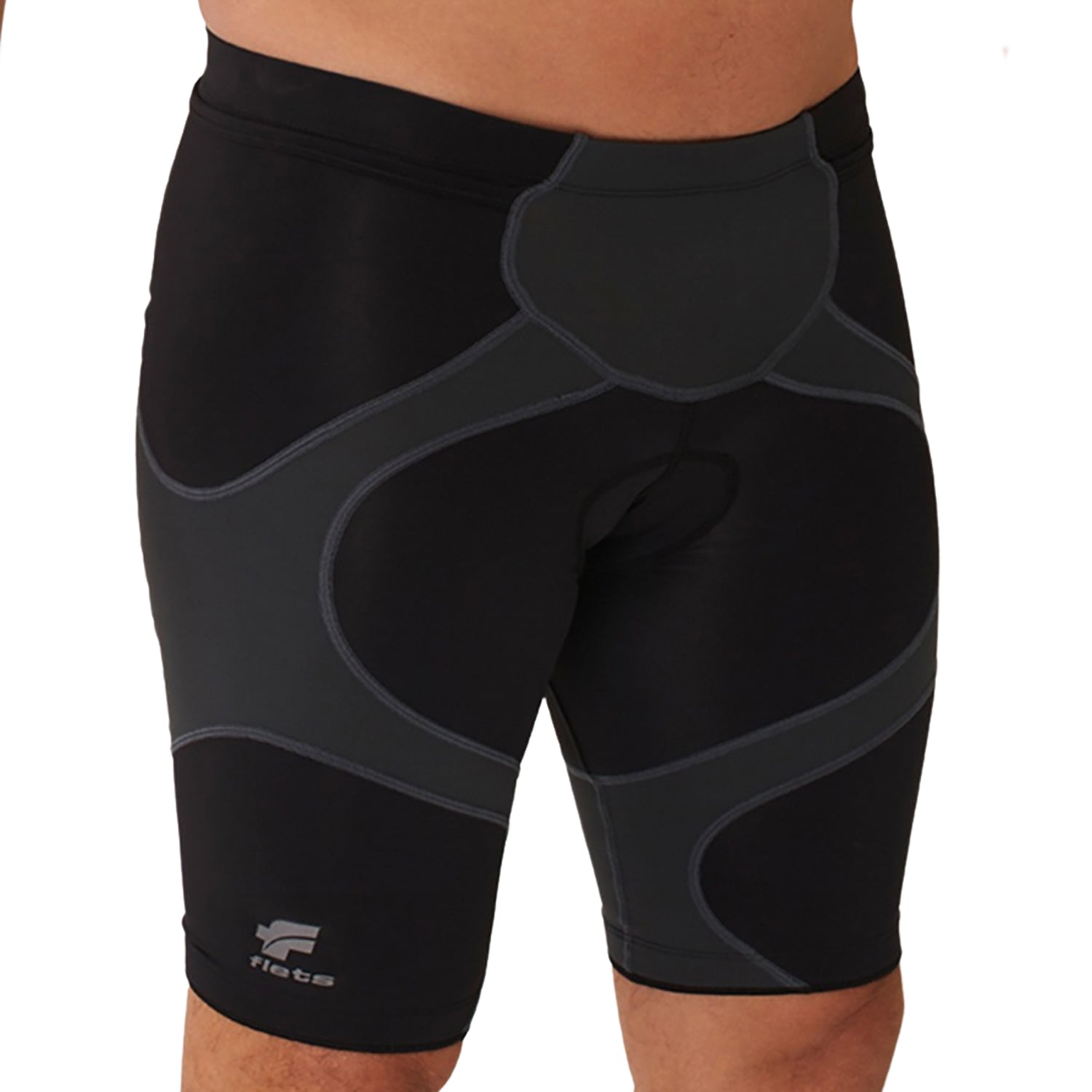 Bermuda Ciclismo X3X COMPRESSION ULTRA - Preto e Estanho Bermuda Ciclismo Masculina Compressão Parte de Baixo Flets 