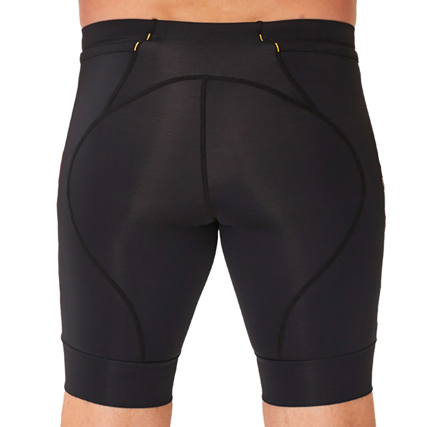 Bermuda Multisport Running - Preta l logo F AMARELO l Masc Bermuda Corrida Masculina Compressão Parte de Baixo Flets 