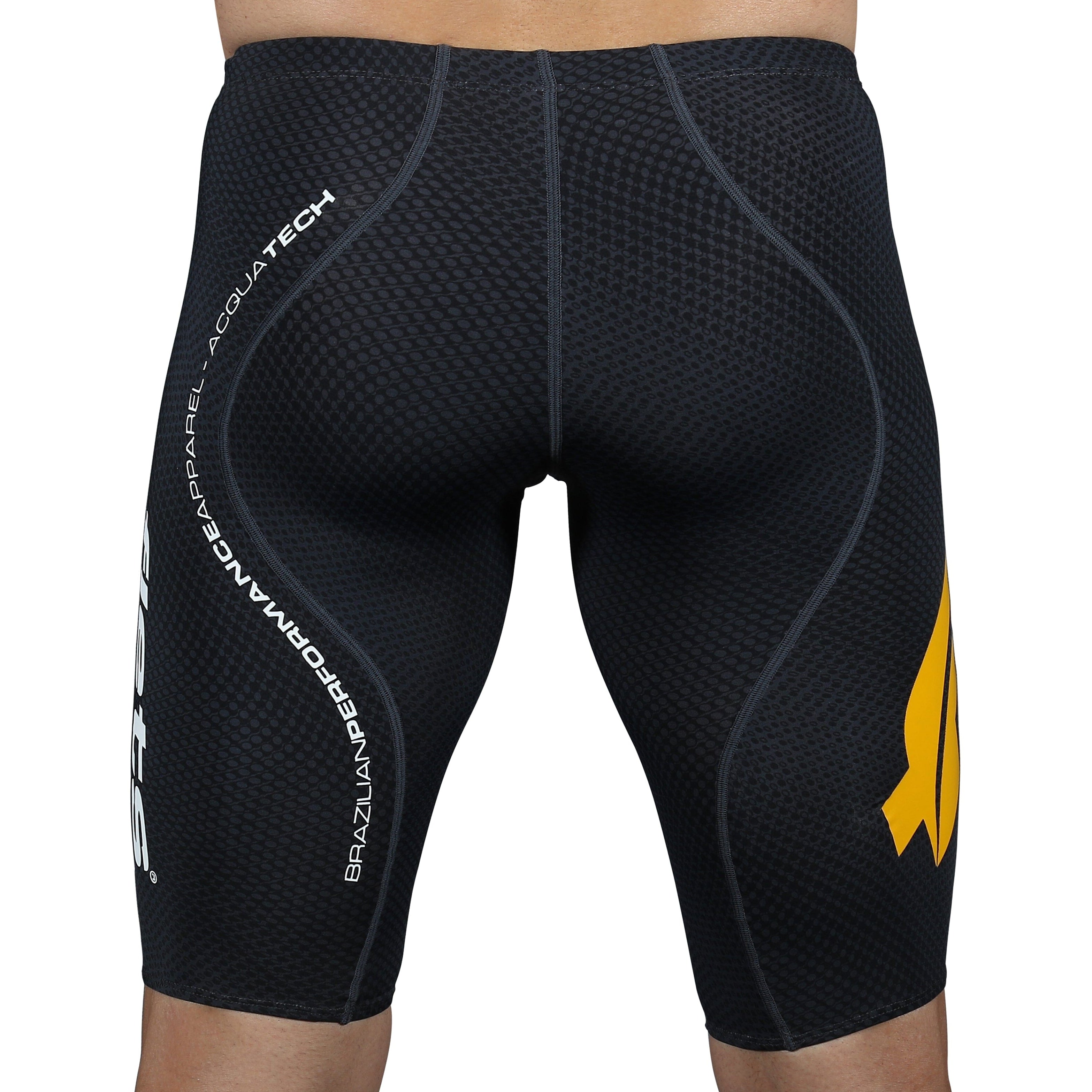 Bermuda Natação Masc l Acquatech Figura a Fundo Cinza FLETS 