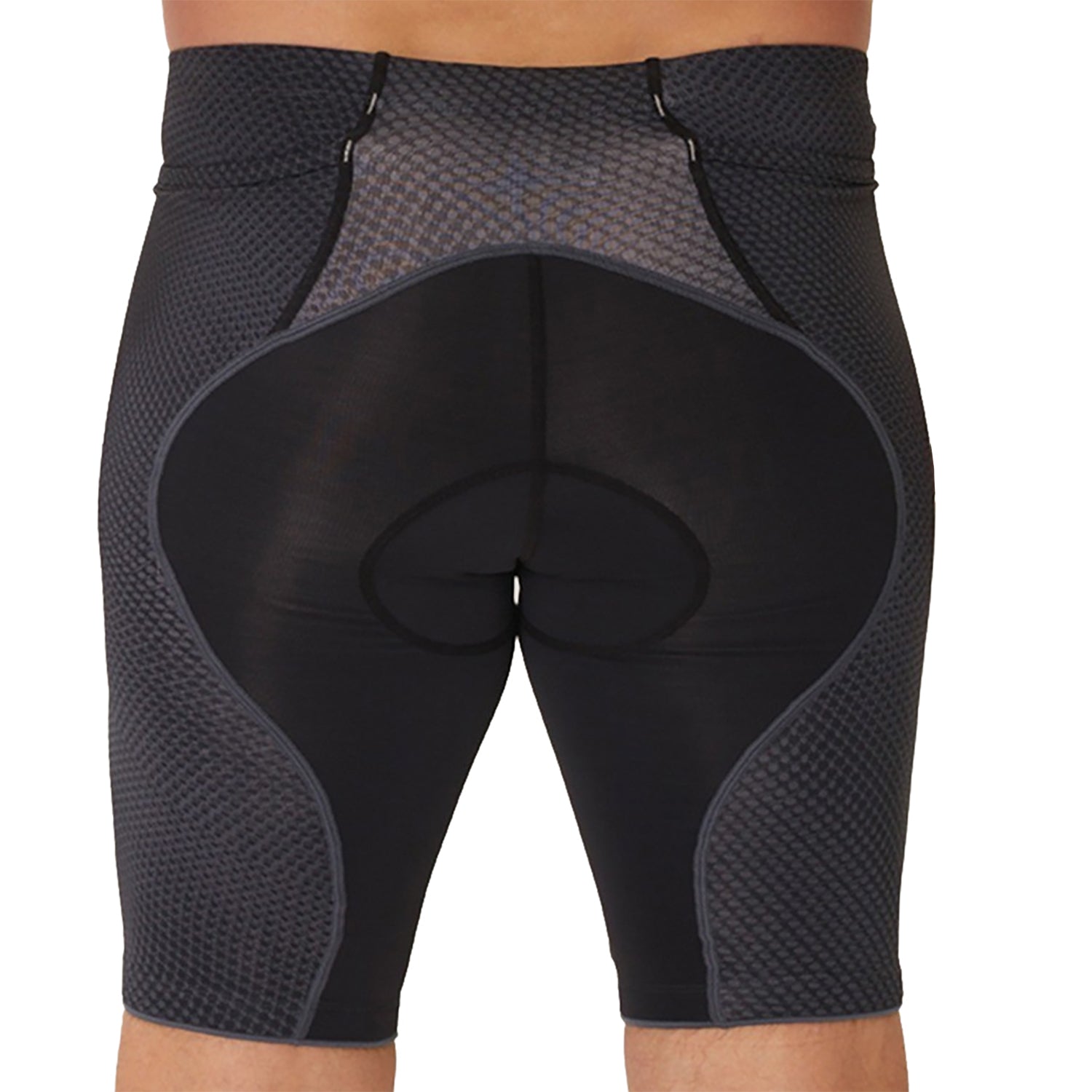 Bermuda TRIATHLON - Preta c/ Lateral FFE l logo F ESTANHO l Masc Bermuda Triathlon Masculina Compressão Parte de Baixo Flets 
