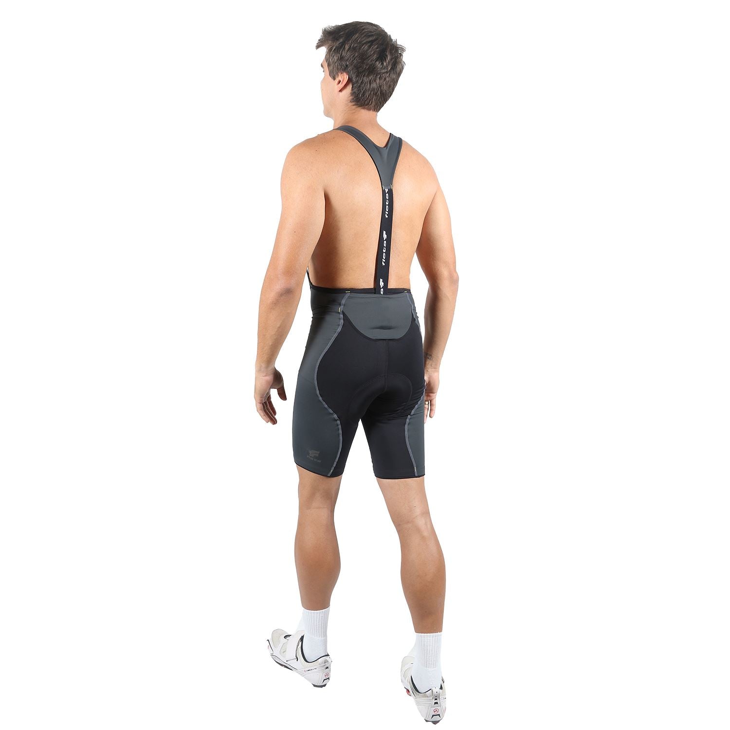 Bretelle FEM P&PEasy | Preto c/ Estanho Bretelle Ciclismo Masculino Compressão Corpo Inteiro FLETS 