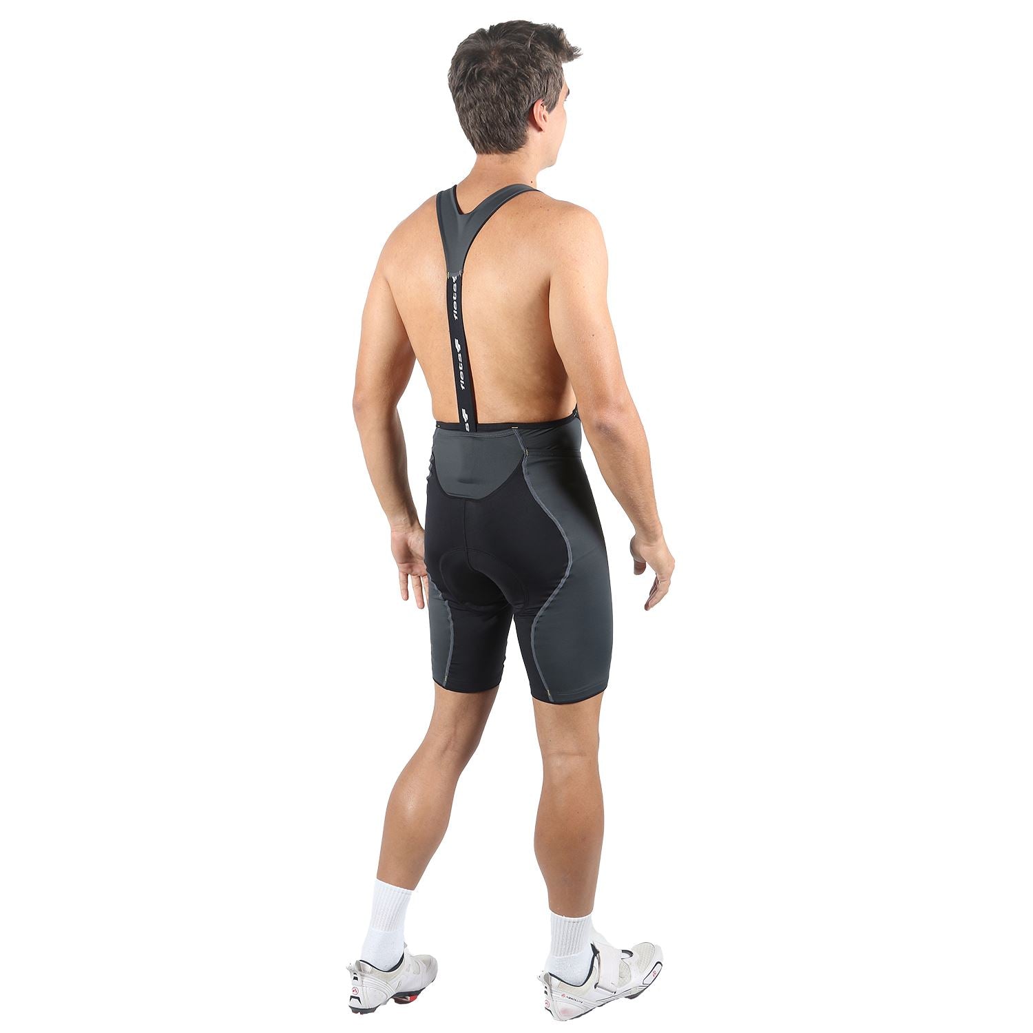 Bretelle FEM P&PEasy | Preto c/ Estanho Bretelle Ciclismo Masculino Compressão Corpo Inteiro FLETS 