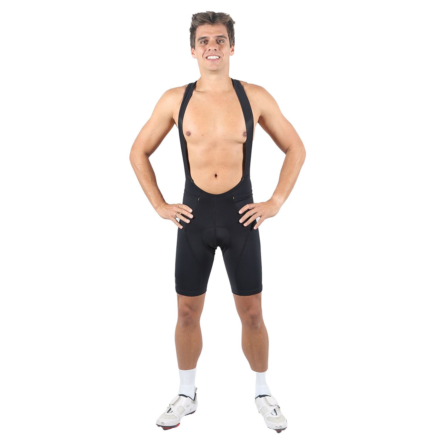 Bretelle Masc P&PEasy l All Black Bretelle Ciclismo Masculino Compressão Corpo Inteiro FLETS 