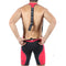 Bretelle Masc P&PEasy | Preto c/ Vermelho Bretelle Ciclismo Masculino Compressão Corpo Inteiro FLETS 