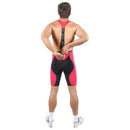 Bretelle Masc P&PEasy | Preto c/ Vermelho Bretelle Ciclismo Masculino Compressão Corpo Inteiro FLETS 