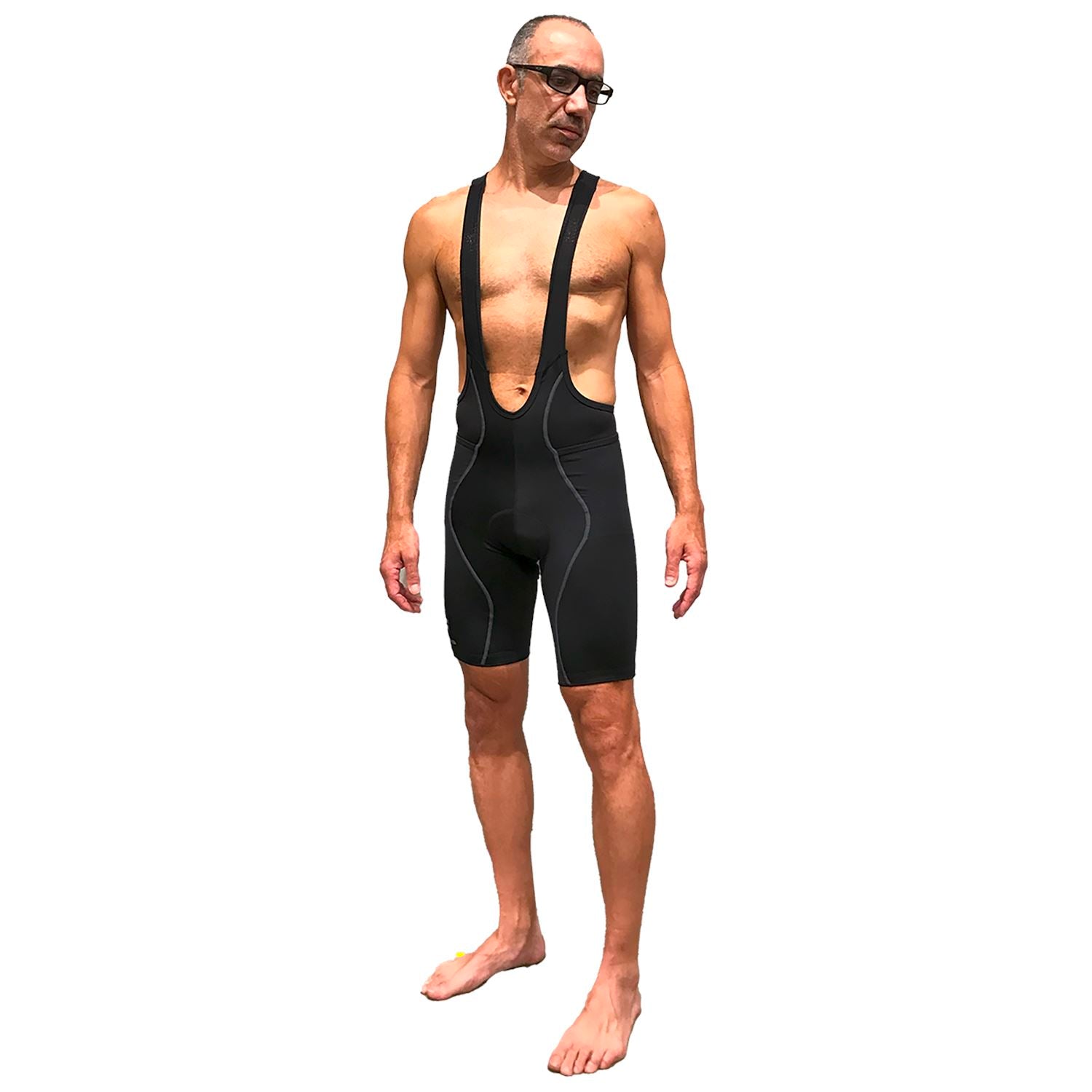 Bretelle NOVA CYCLETECH - Preto c/ ESTANHO l MASC Bretelle Ciclismo Masculino Compressão Corpo Inteiro FLETS 