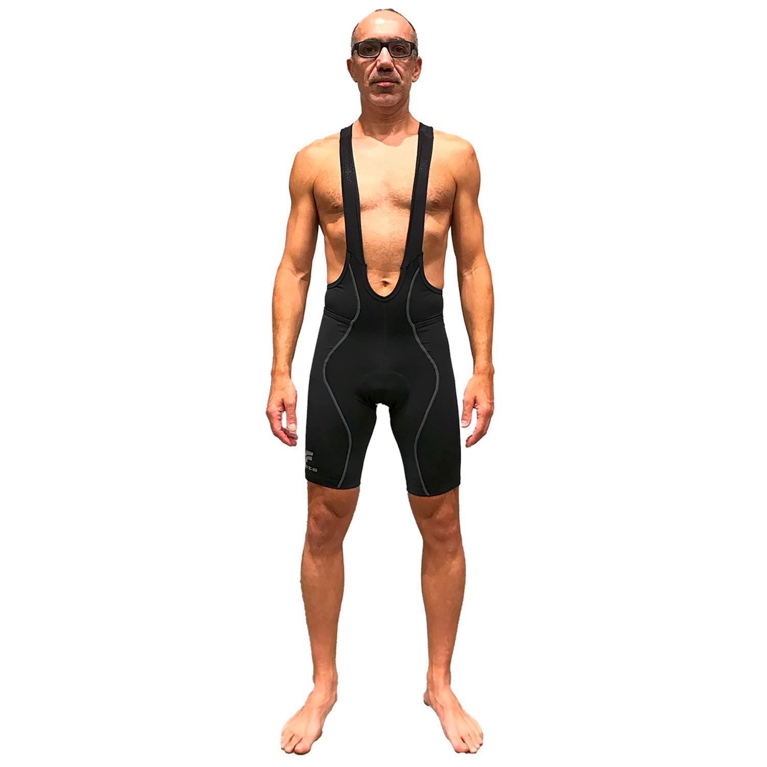 Bretelle NOVA CYCLETECH - Preto c/ ESTANHO l MASC Bretelle Ciclismo Masculino Compressão Corpo Inteiro FLETS 