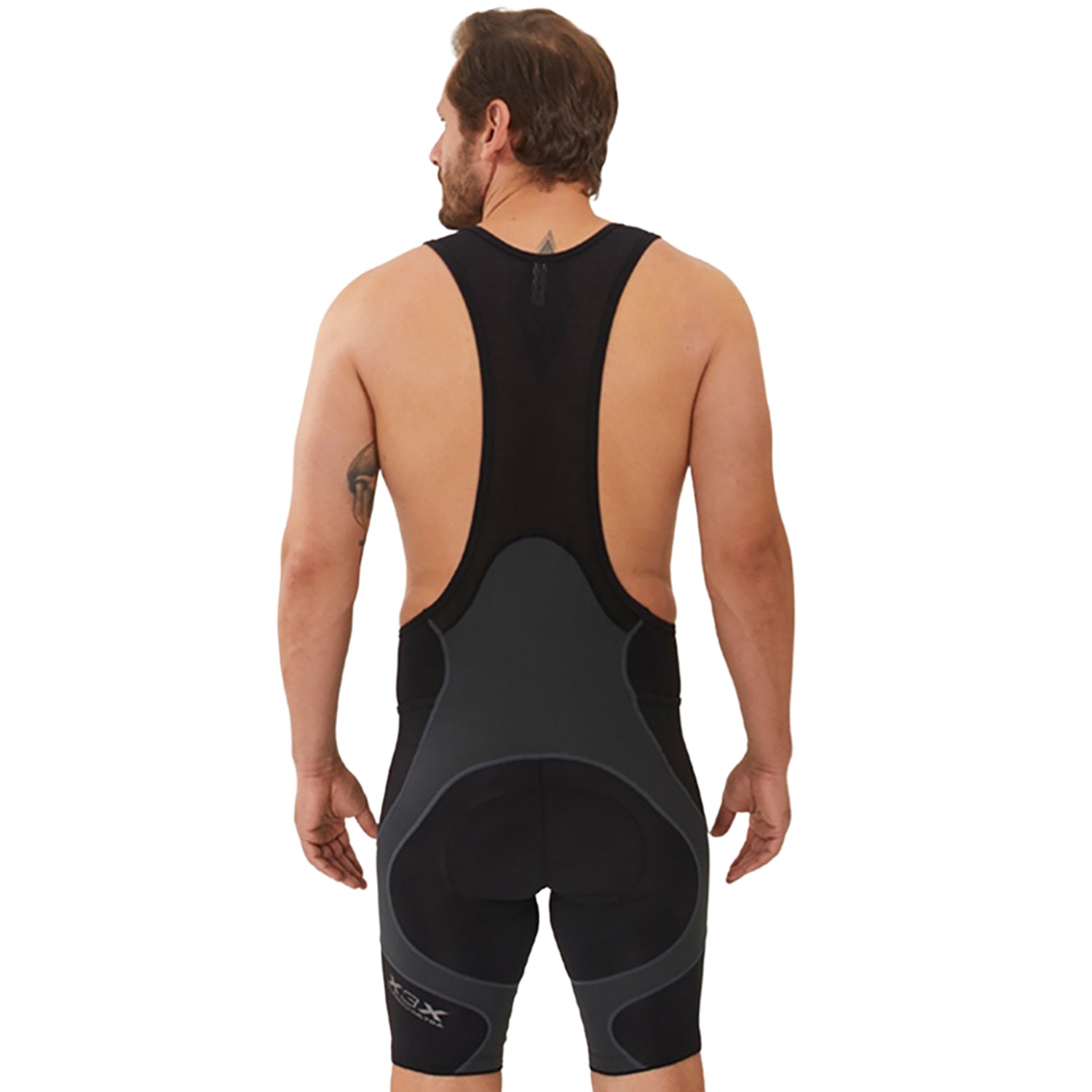 Bretelle X3X COMPRESSION ULTRA - Preto e Estanho Bretelle Ciclismo Masculino Compressão Corpo Inteiro Flets 