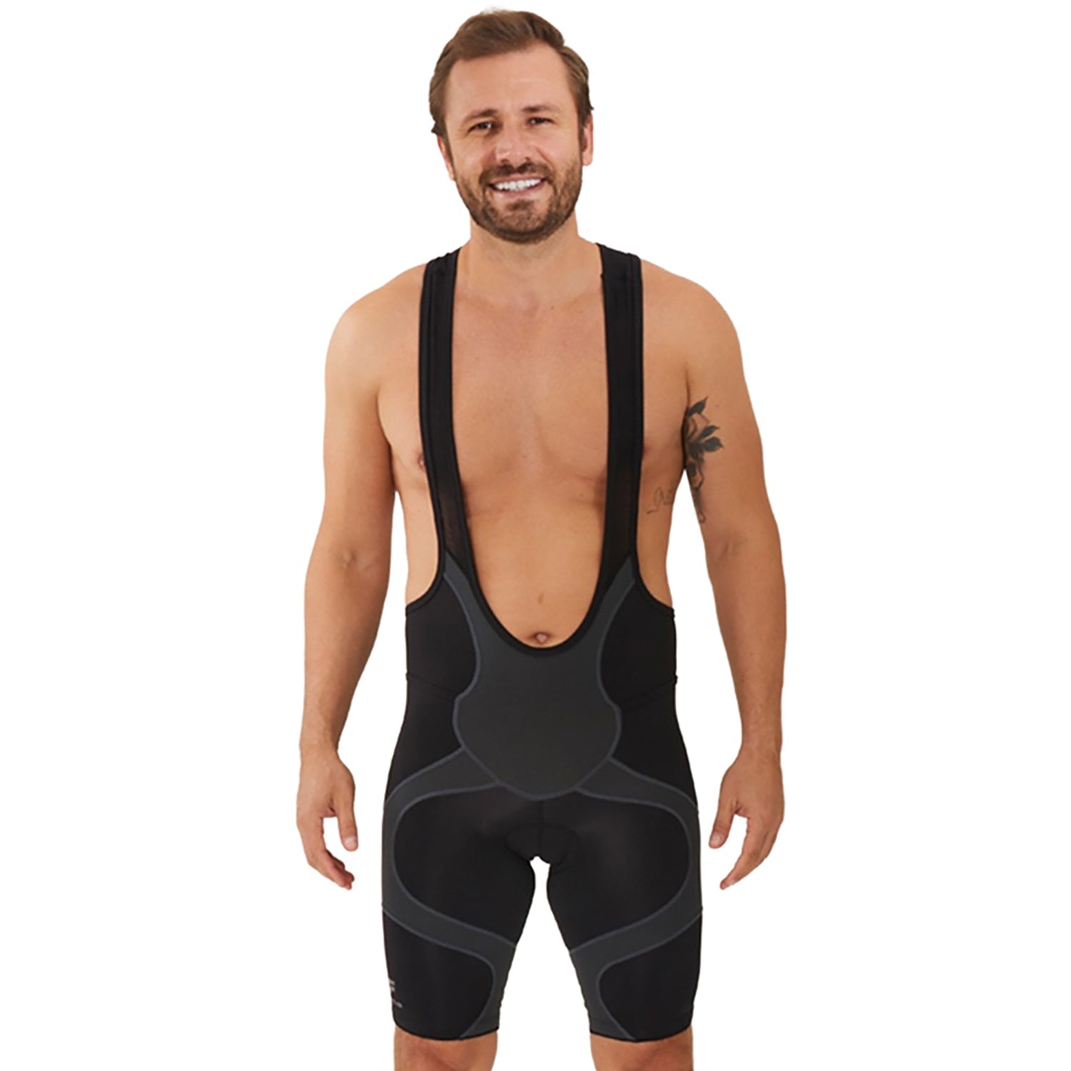 Bretelle X3X COMPRESSION ULTRA - Preto e Estanho Bretelle Ciclismo Masculino Compressão Corpo Inteiro Flets 