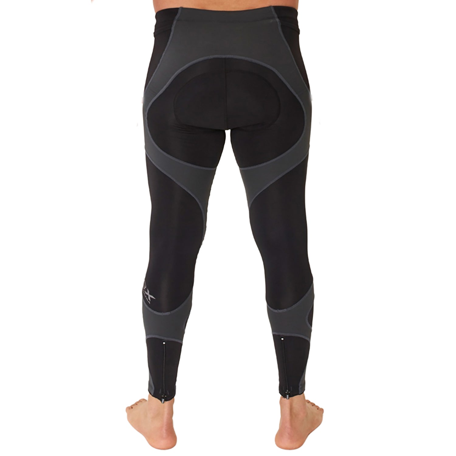 Calça Ciclismo X3X COMPRESSION ULTRA - Preto e Estanho Calça Ciclismo Masculina Compressão Parte de Baixo Flets 
