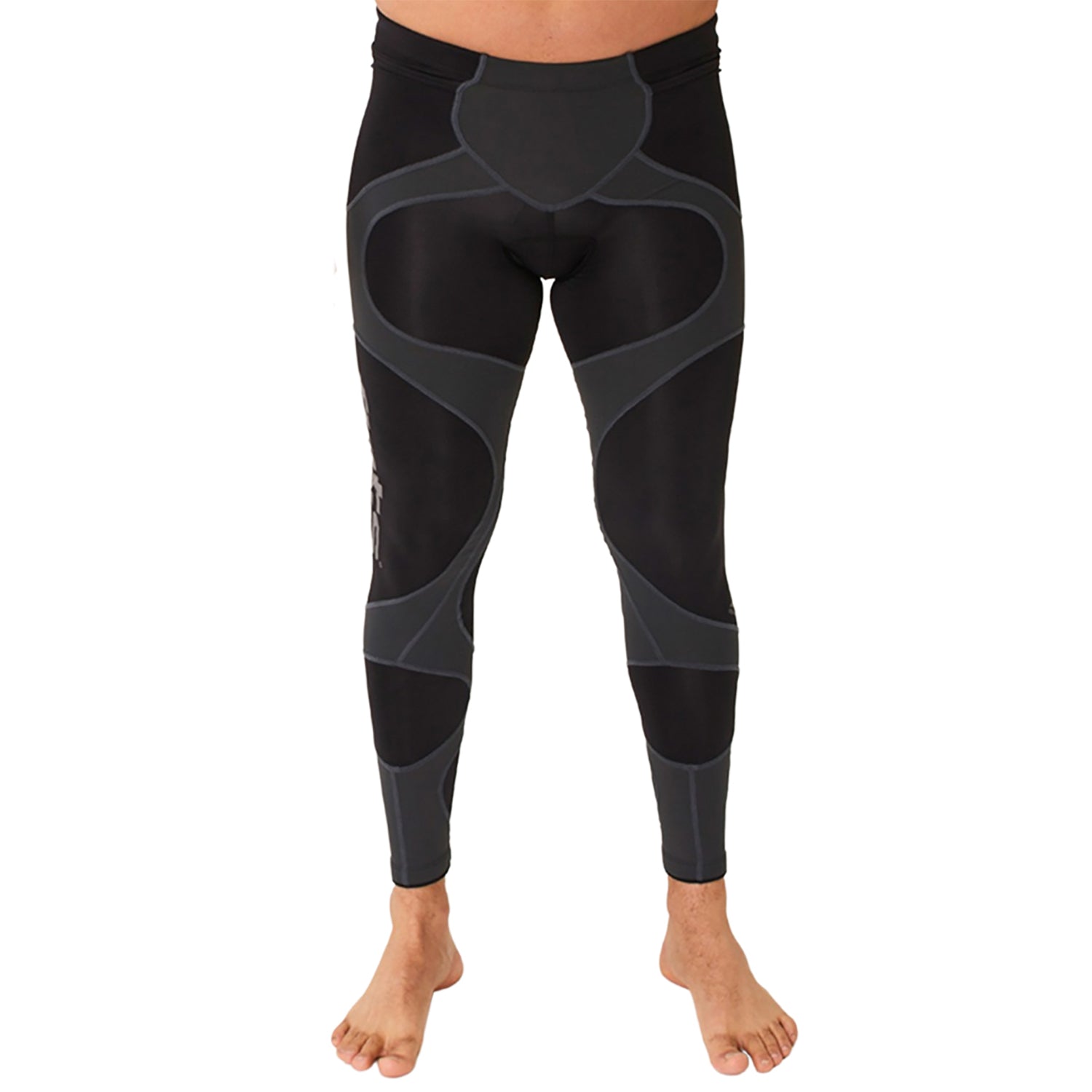 Calça Ciclismo X3X COMPRESSION ULTRA - Preto e Estanho Calça Ciclismo Masculina Compressão Parte de Baixo Flets 