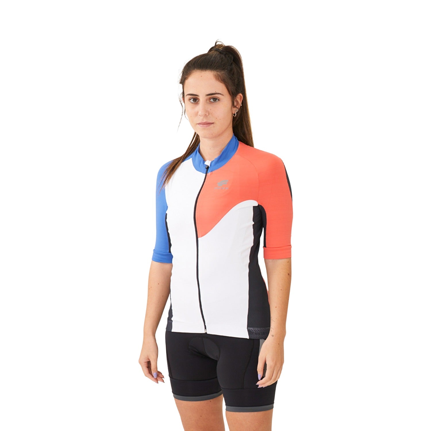 CAMISA CICLISMO MANGA CURTA COM RECORTE FEMININA Camisa Ciclismo Feminina Parte de Cima Flets 