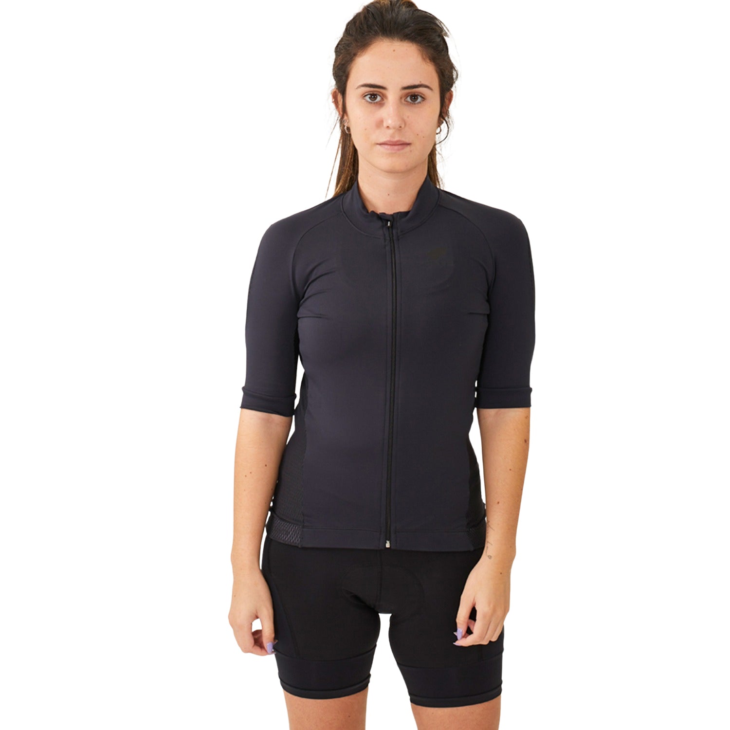 CAMISA CICLISMO MANGA CURTA SEM RECORTE FEMININA BLACKOUT Camisa Ciclismo Feminina Parte de Cima Flets 
