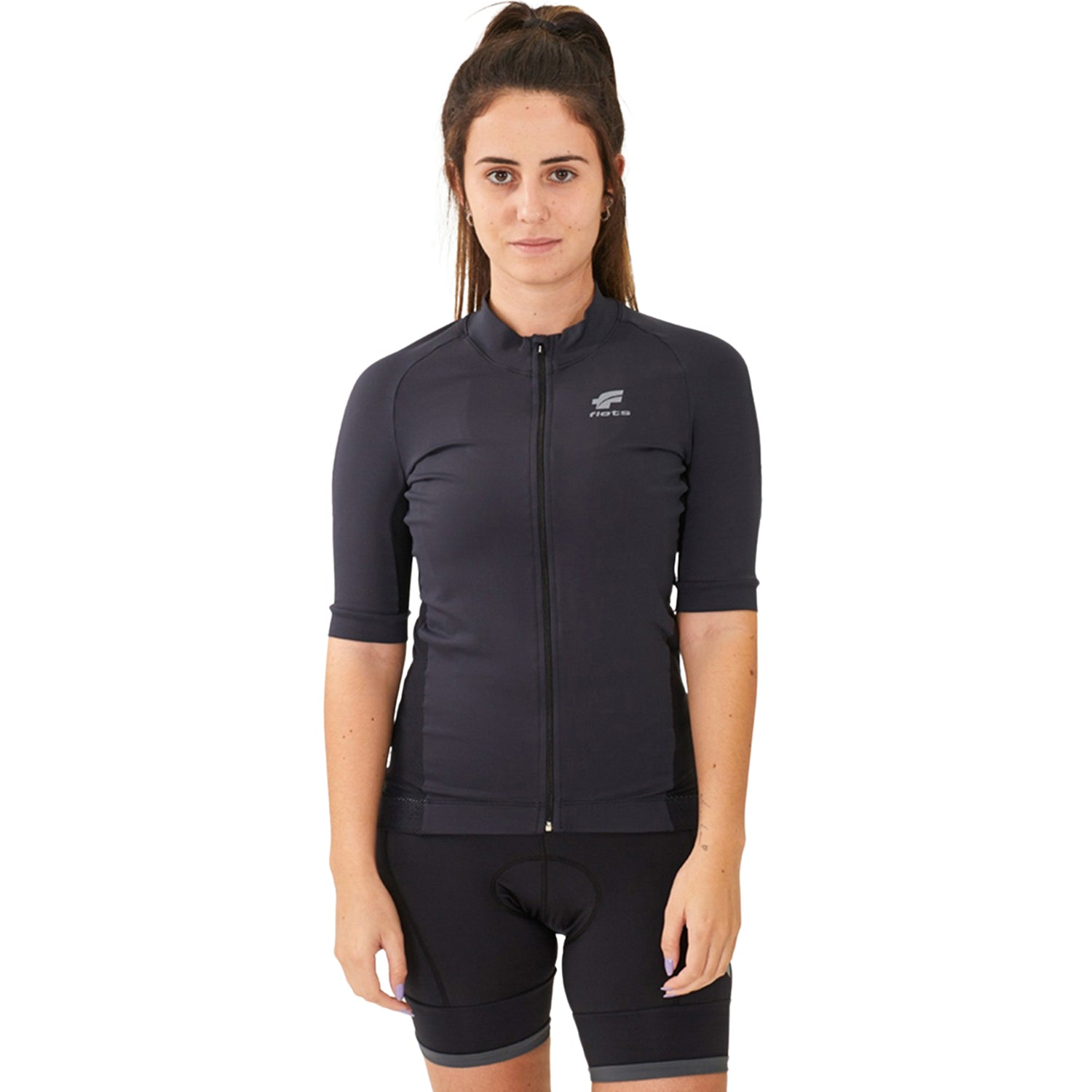 CAMISA CICLISMO MANGA CURTA SEM RECORTE FEMININA Camisa Ciclismo Feminina Parte de Cima Flets 