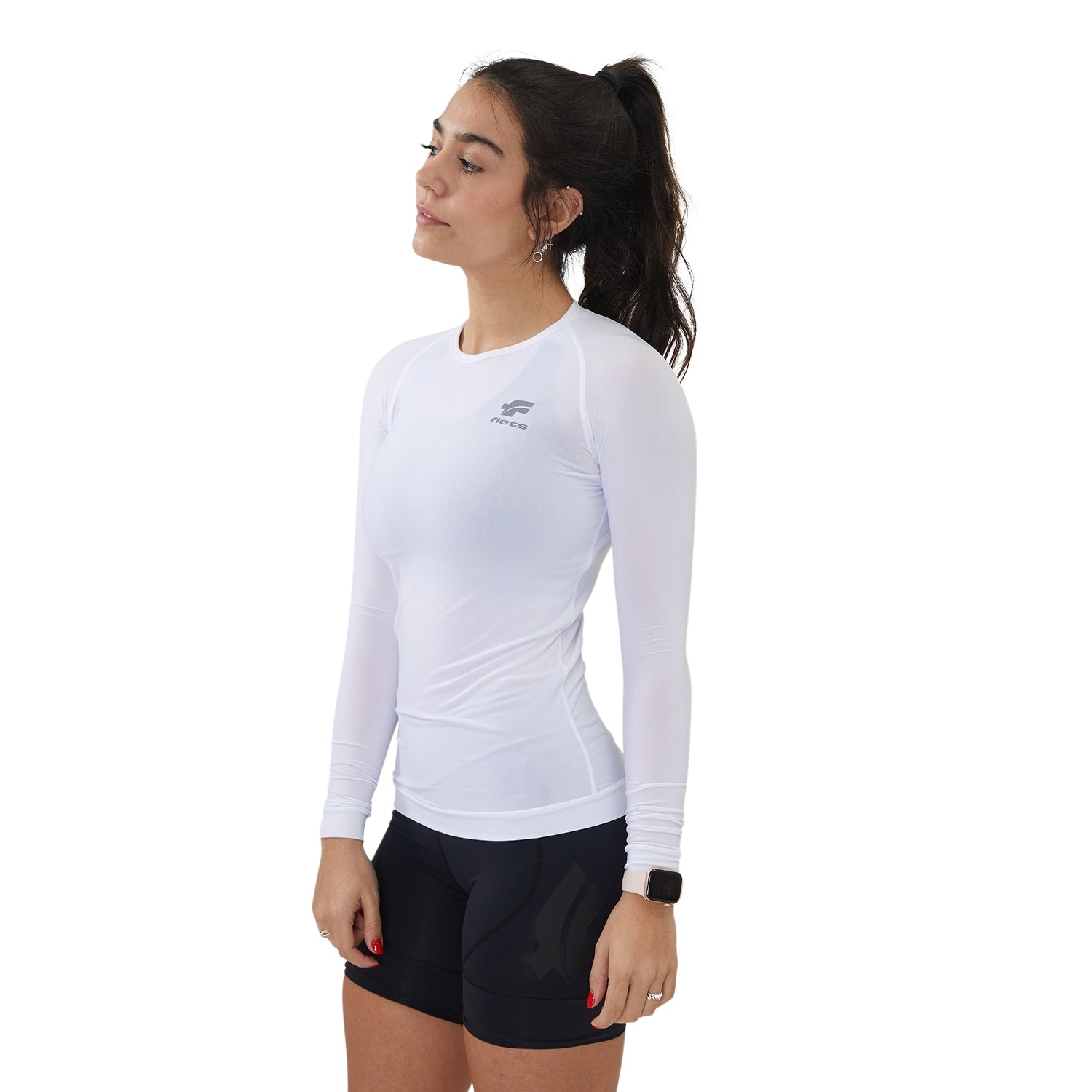 CAMISA PROLAYER MANGA LONGA BRANCA FEMININA Camisa Prolayer Feminina Parte de Cima Flets 