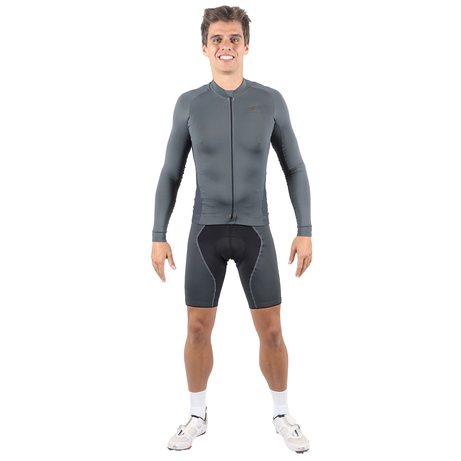 Jersey Manga Longa Masculina | Estanho Camisa Ciclismo Masculina Parte de Cima FLETS 