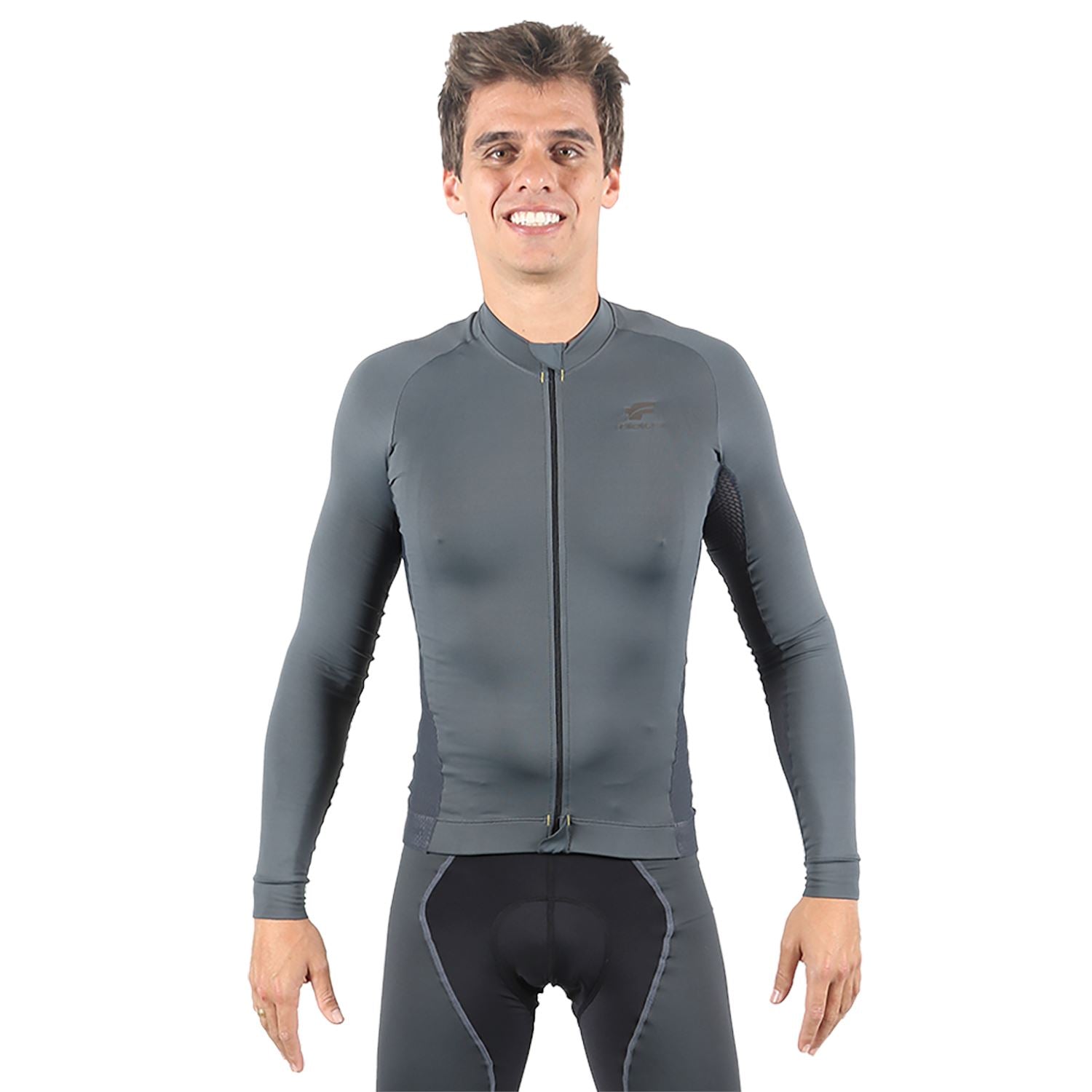 Jersey Manga Longa Masculina | Estanho Camisa Ciclismo Masculina Parte de Cima FLETS 