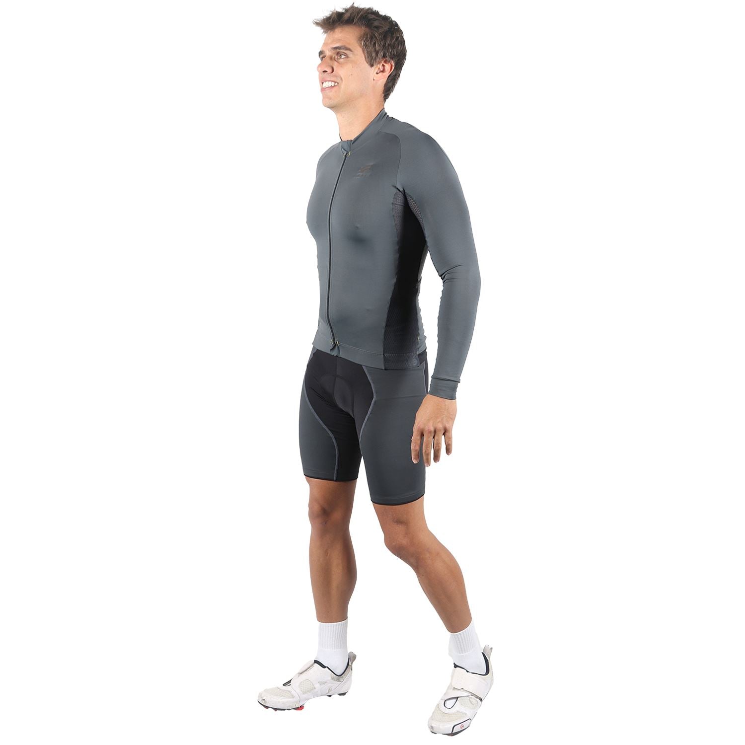 Jersey Manga Longa Masculina | Estanho Camisa Ciclismo Masculina Parte de Cima FLETS 