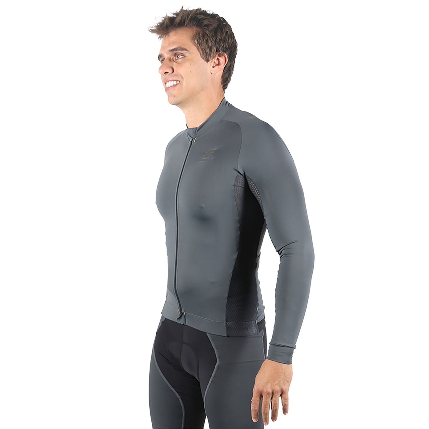 Jersey Manga Longa Masculina | Estanho Camisa Ciclismo Masculina Parte de Cima FLETS 