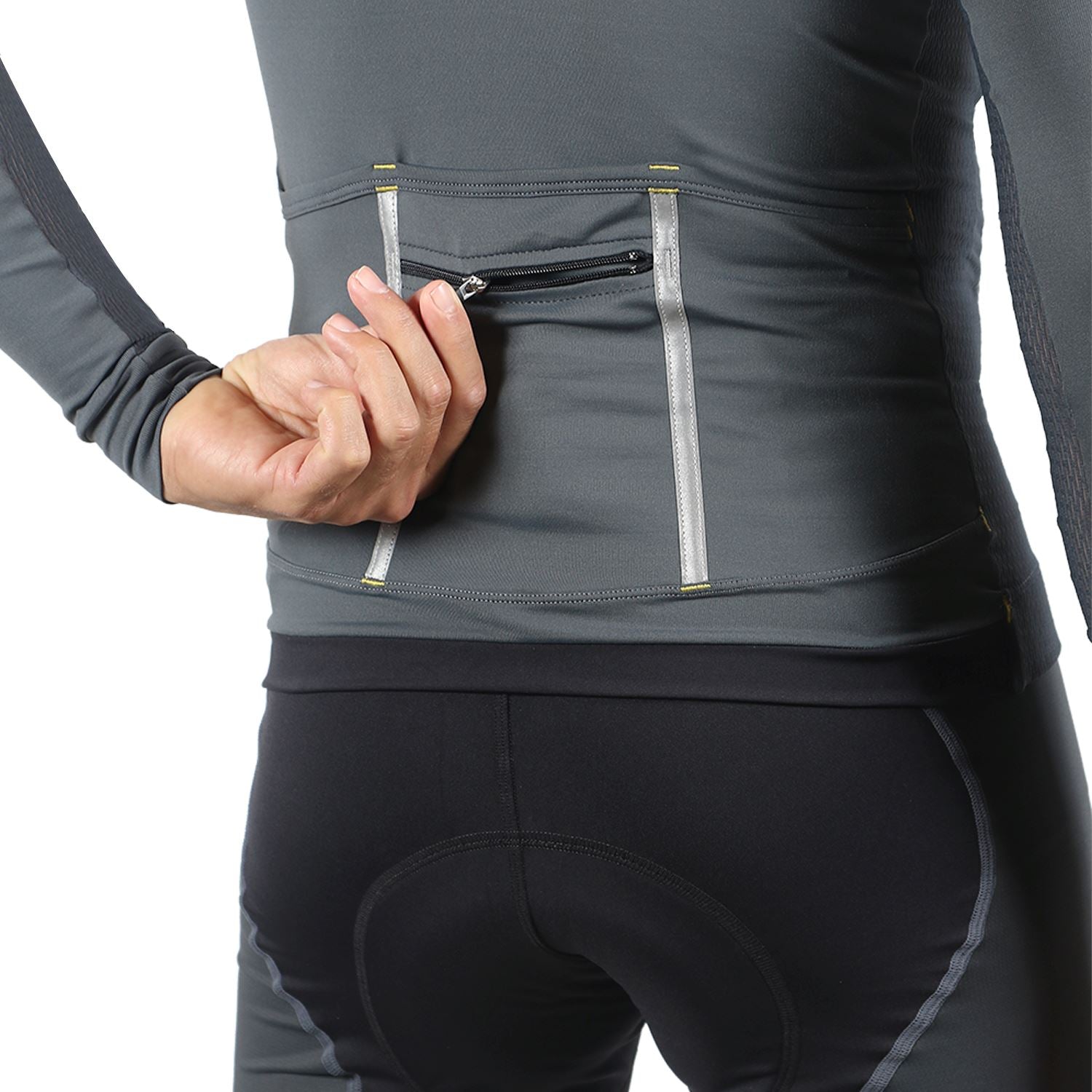 Jersey Manga Longa Masculina | Estanho Camisa Ciclismo Masculina Parte de Cima FLETS 
